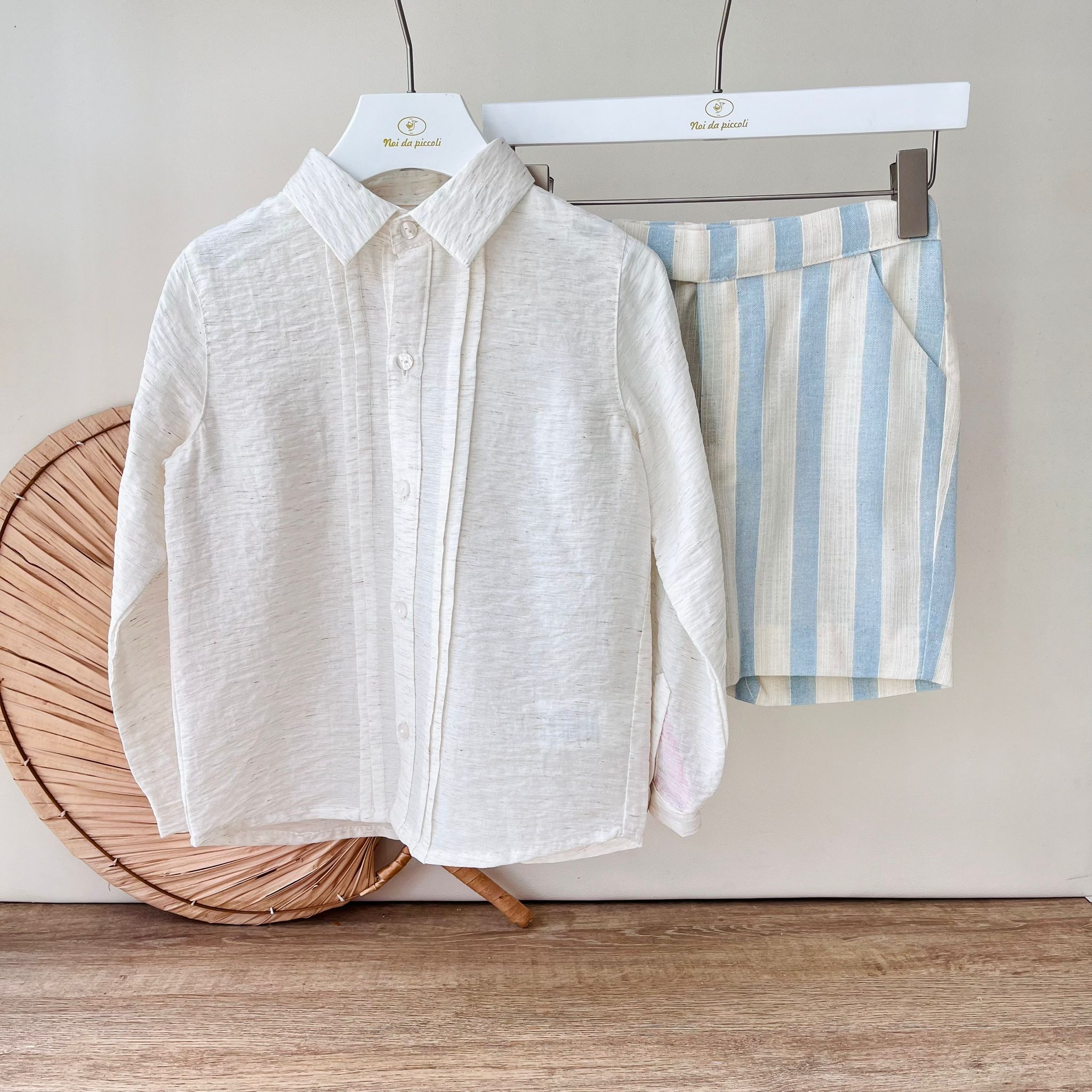 COMPLETO 2 PZ TRIESTE 100 % COTONE CIELO - Noi da piccoli