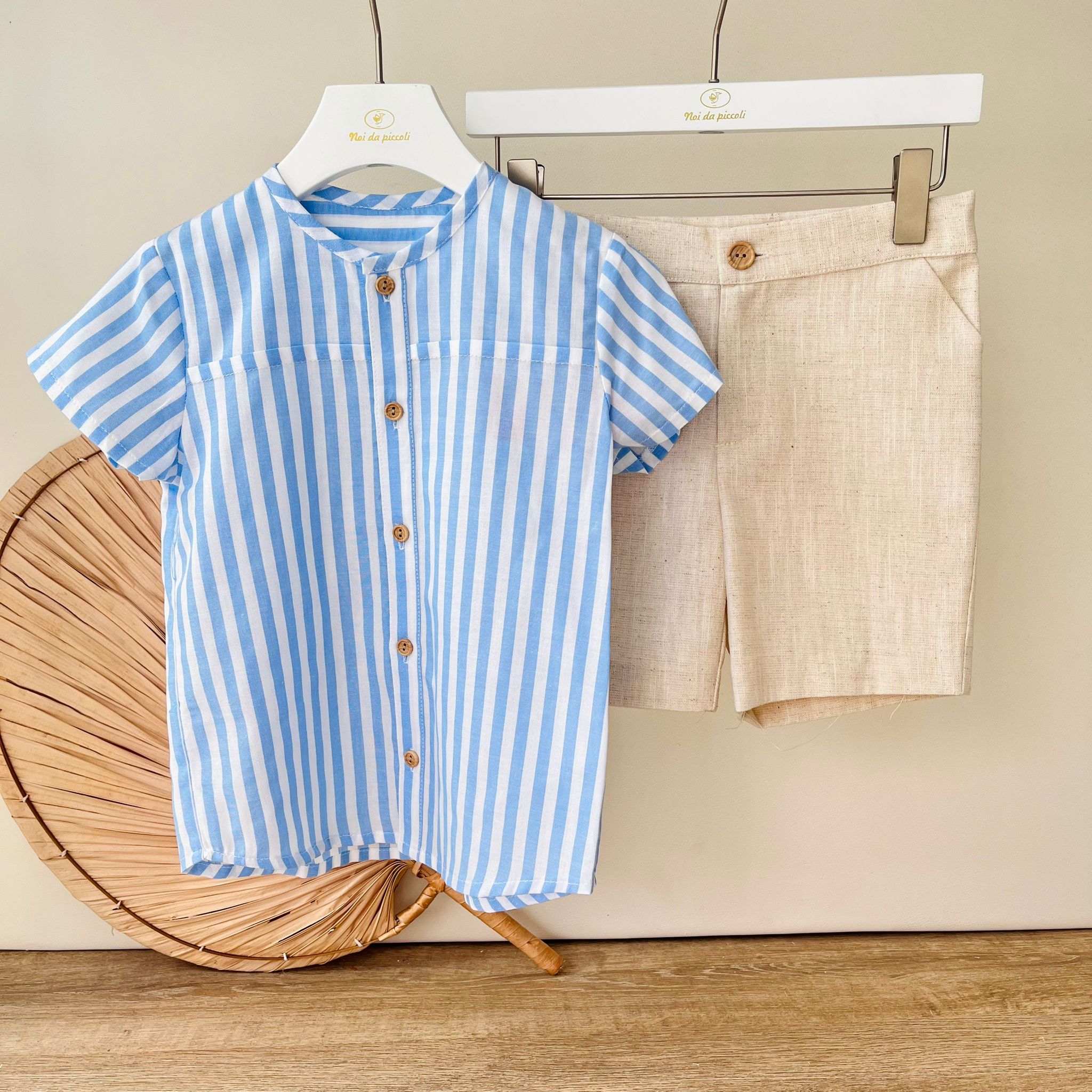 COMPLETO 2 PZ VERONA 100 % COTONE CIELO - Noi da piccoli