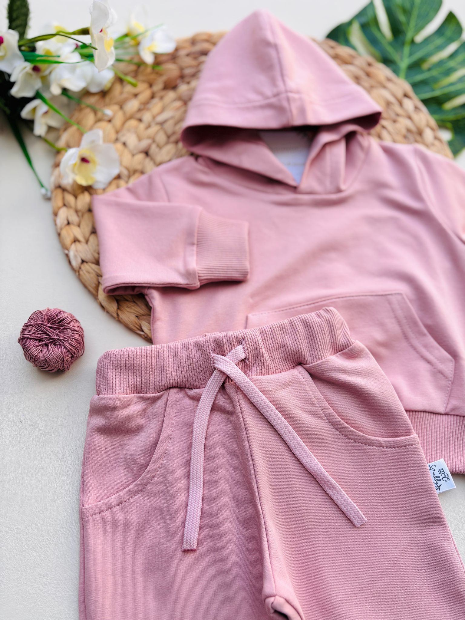 COMPLETO 2PZ 100 % COTONE ROSA - Noi da piccoli