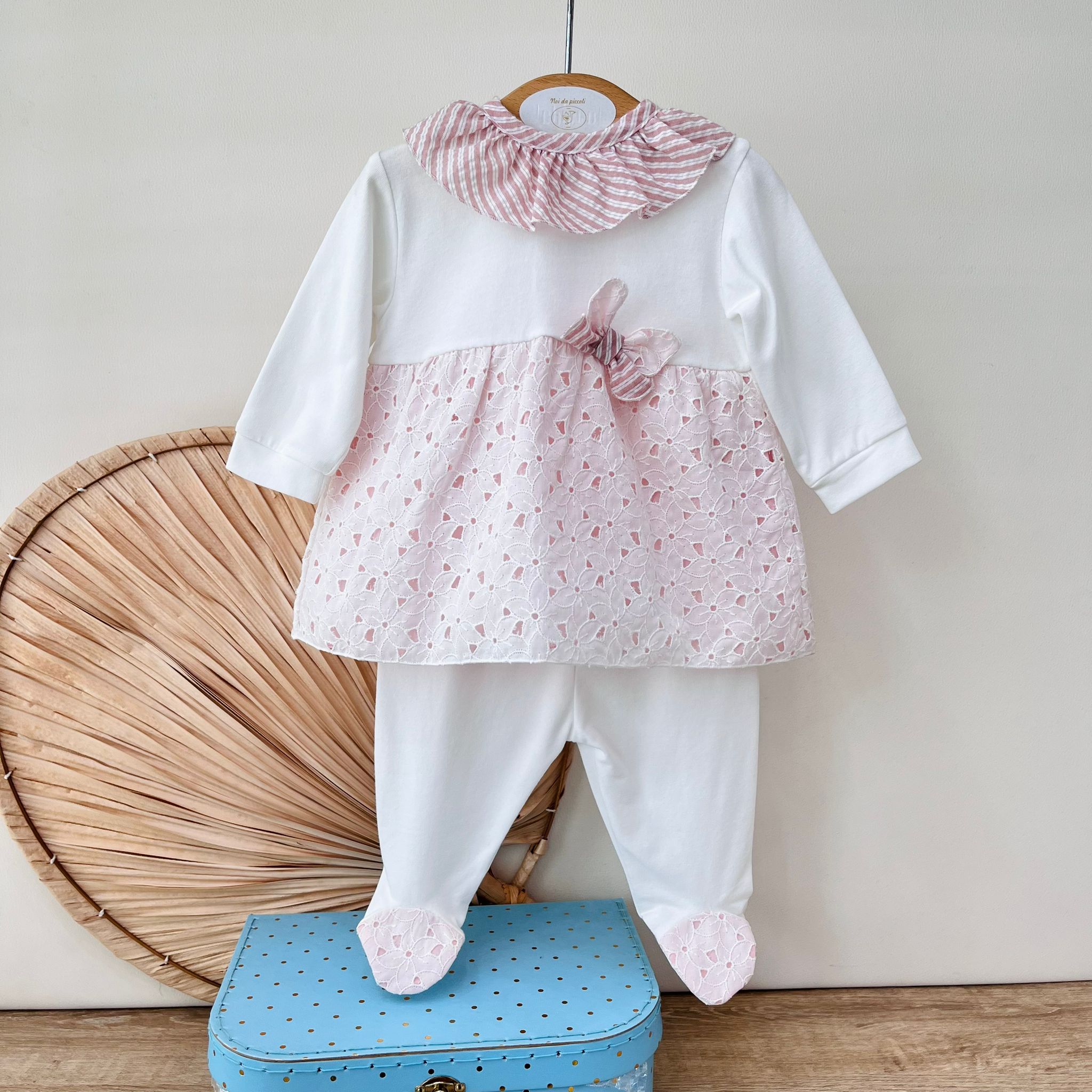 COMPLETO 2PZ 100 % COTONE ROSA - Noi da piccoli