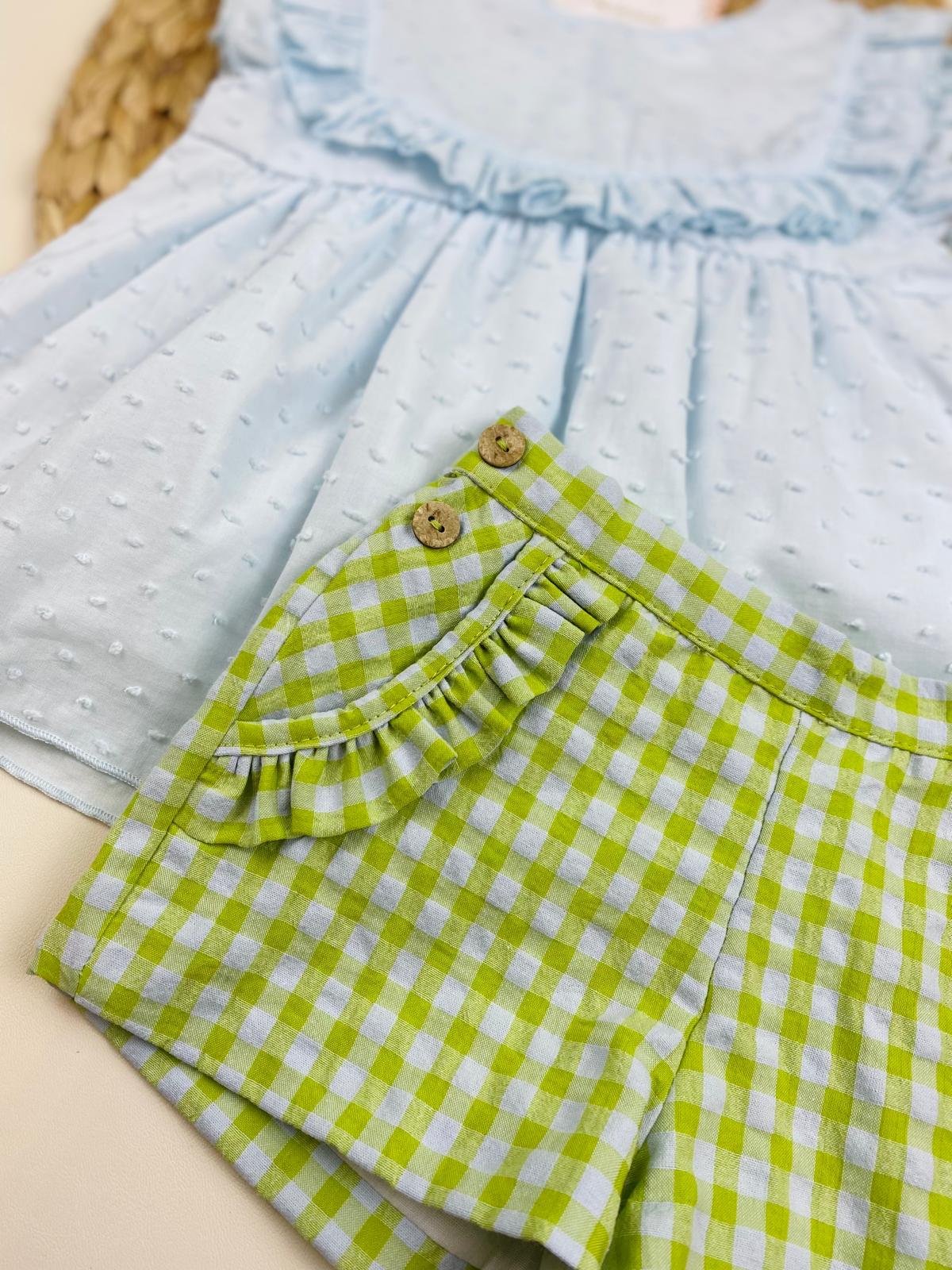 COMPLETO 2PZ 100 % COTONE Verde - Noi da piccoli