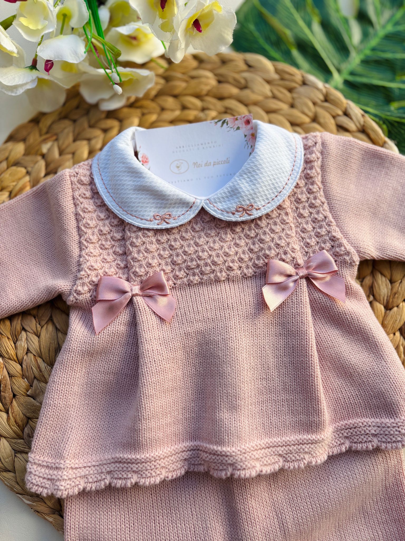 COMPLETO 2PZ ALICIA FILATO CALDO ROSA - Noi da piccoli