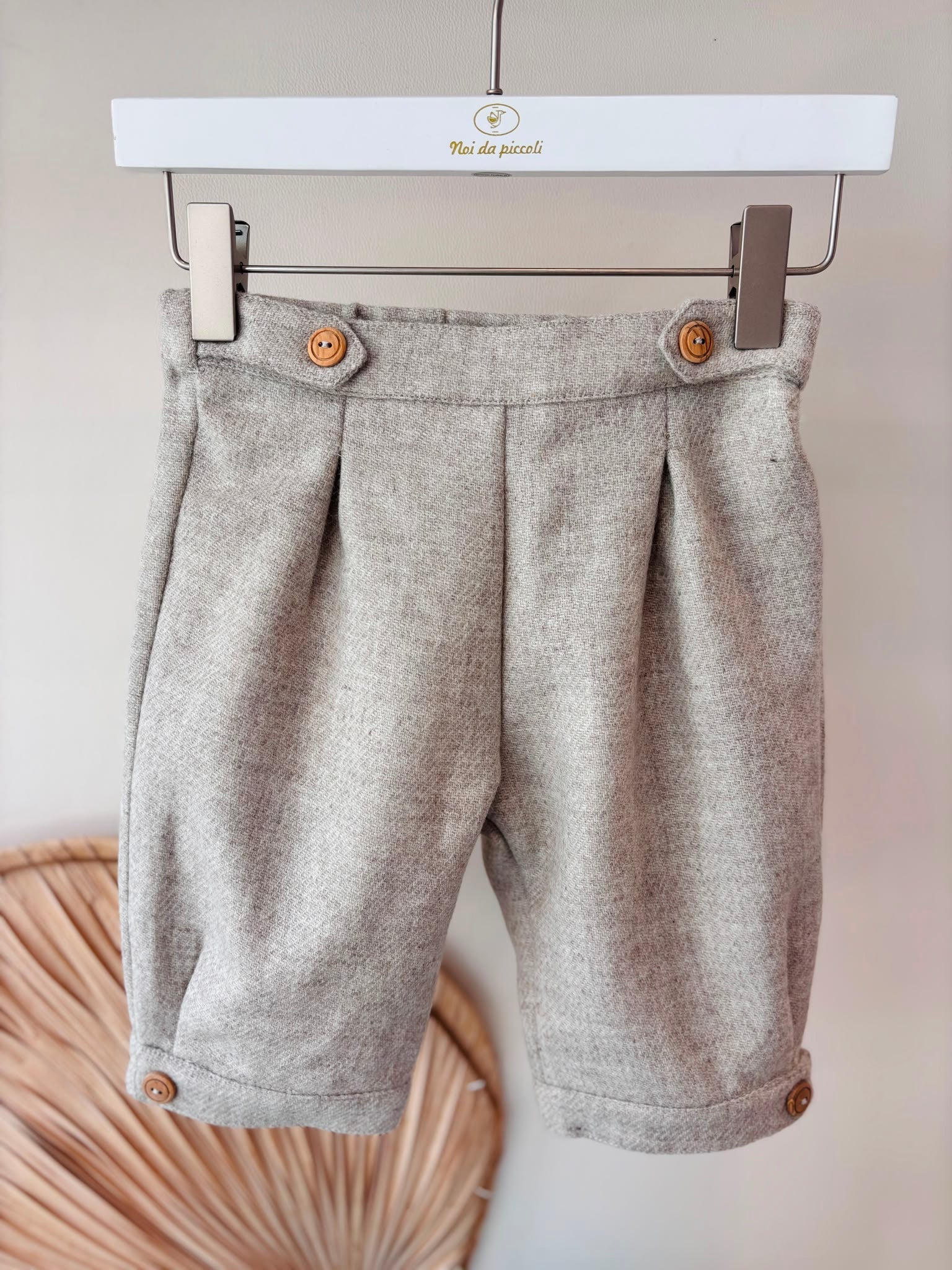 COMPLETO 2PZ CALDO COTONE E FLANELLA BEIGE - Noi da piccoli