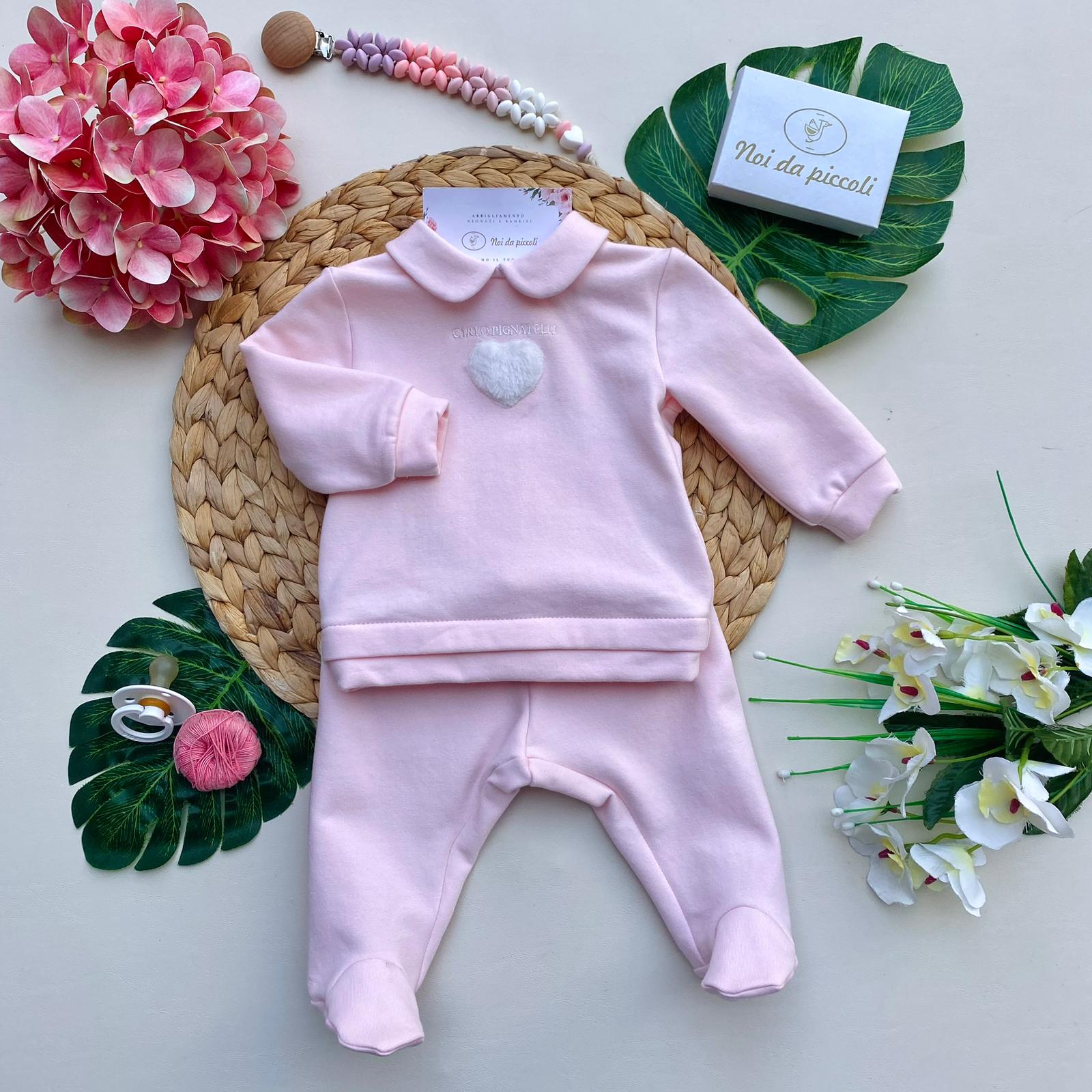 COMPLETO 2PZ caldo cotone ROSA - Noi da piccoli