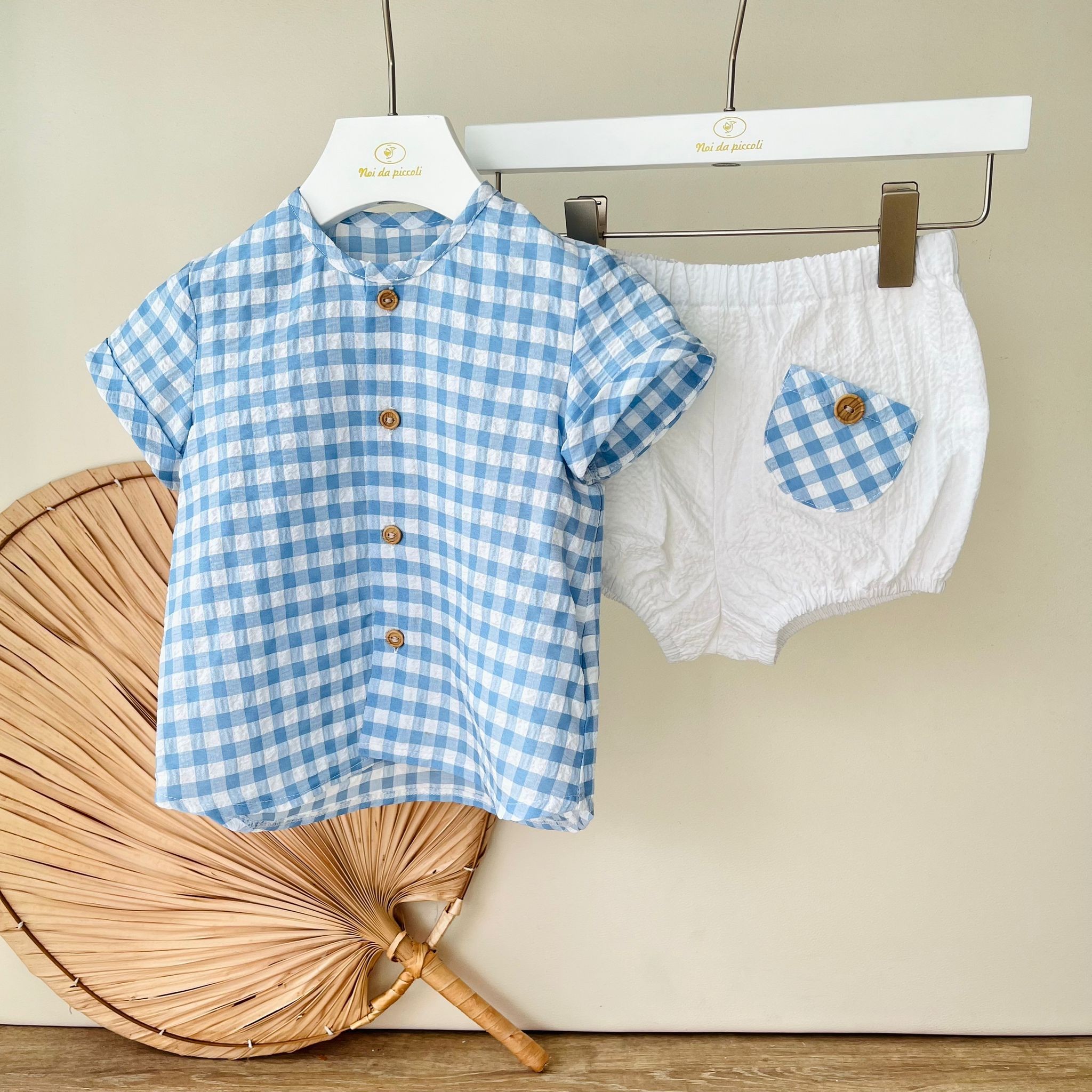 COMPLETO 2PZ CATANZARO 100 % COTONE CIELO - Noi da piccoli