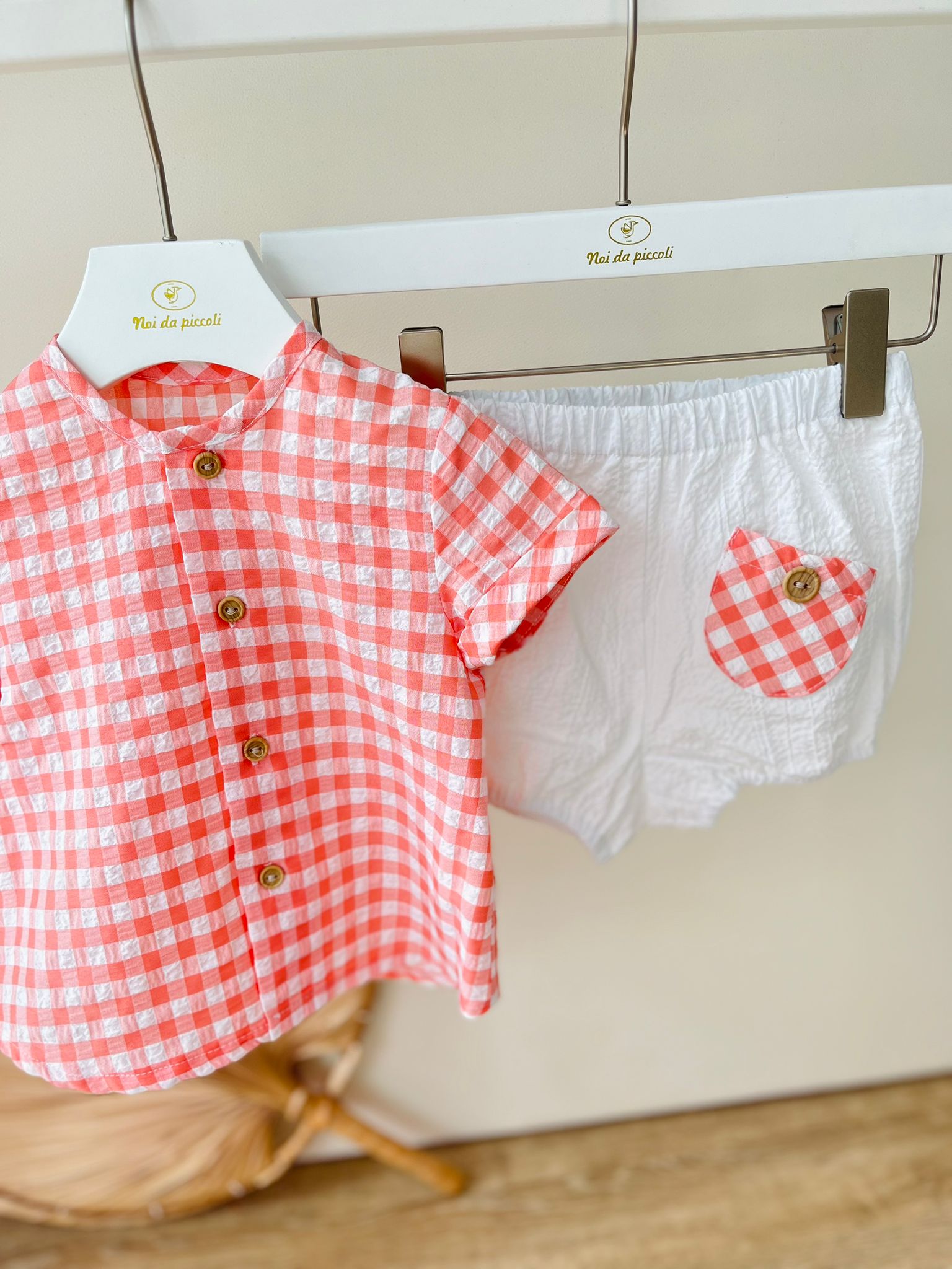 COMPLETO 2PZ CATANZARO 100 % COTONE ROSSO - Noi da piccoli