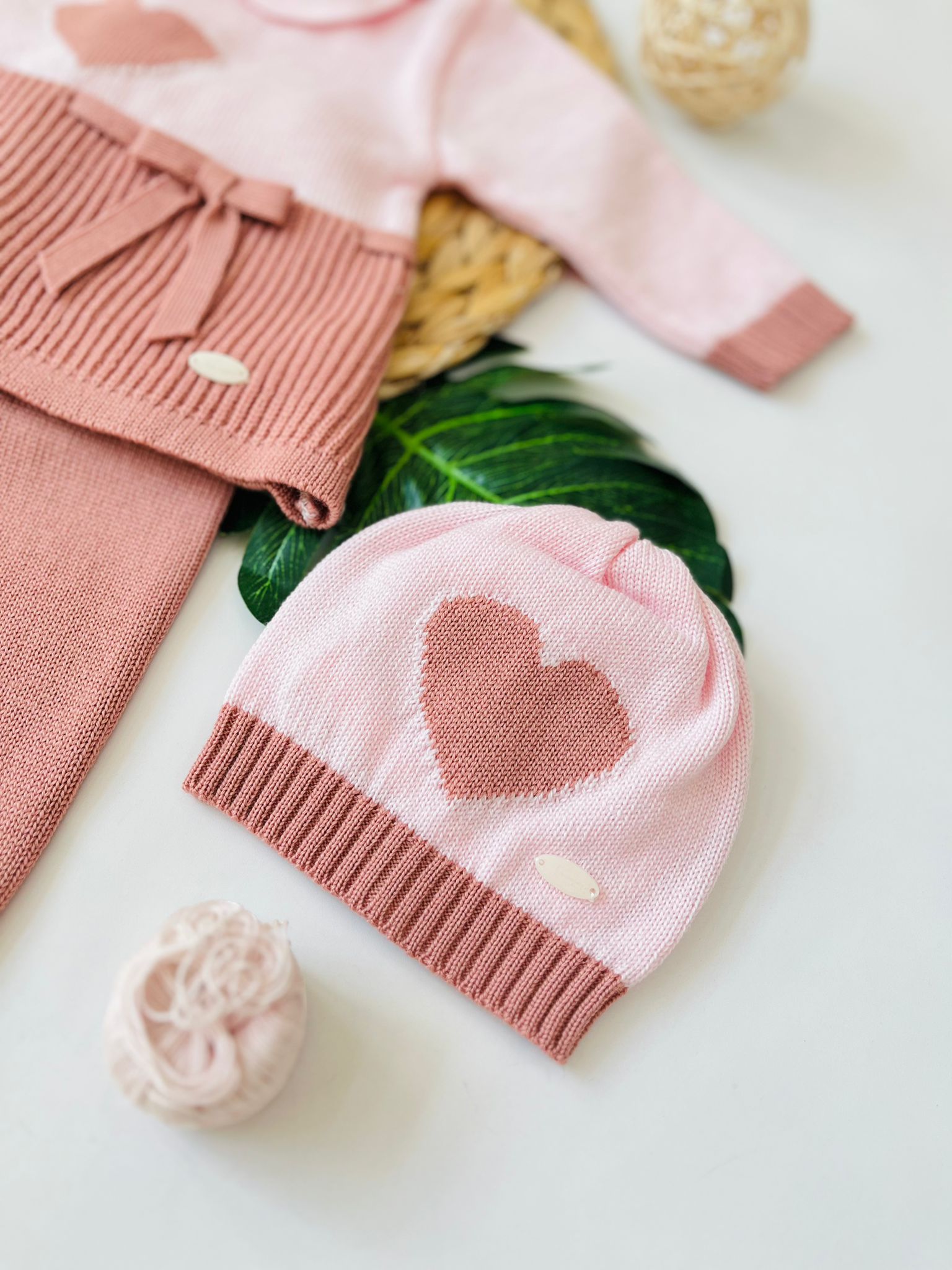 COMPLETO 2PZ CON PARURE 100% LANA MALVA - Noi da piccoli