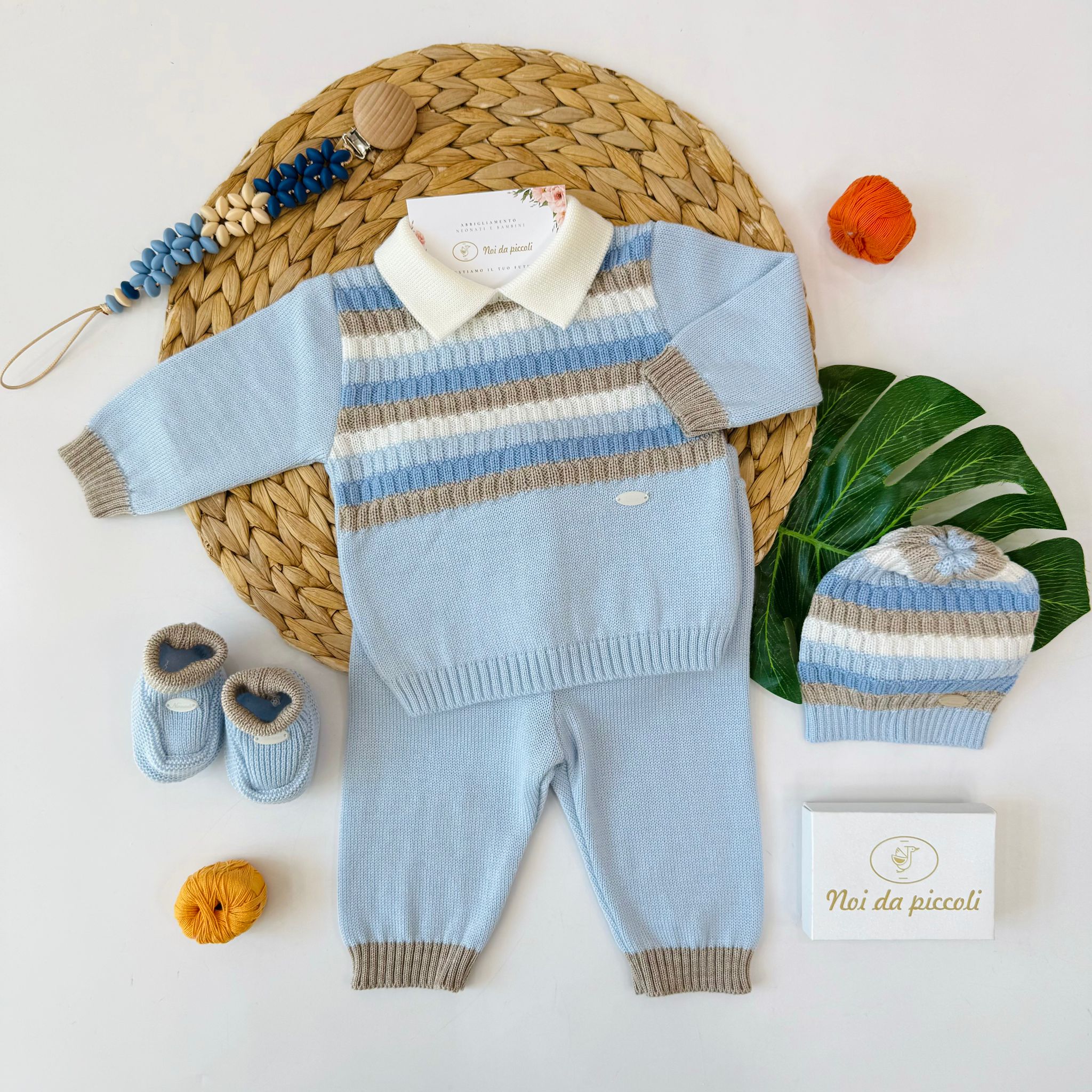 COMPLETO 2PZ CON PARURE MIX DI COLORI - Noi da piccoli