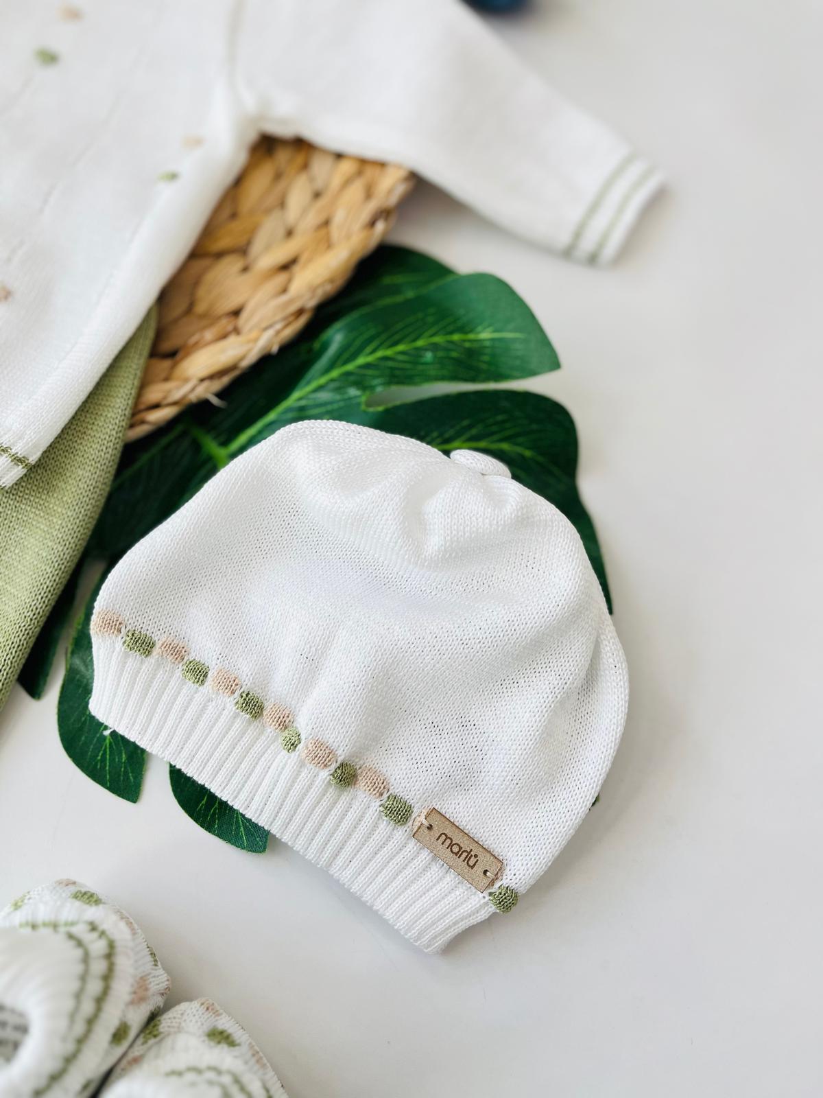 COMPLETO 2PZ CON PARURE POIS 100% FILO DI COTONE OLIVA SABBIA - Noi da piccoli