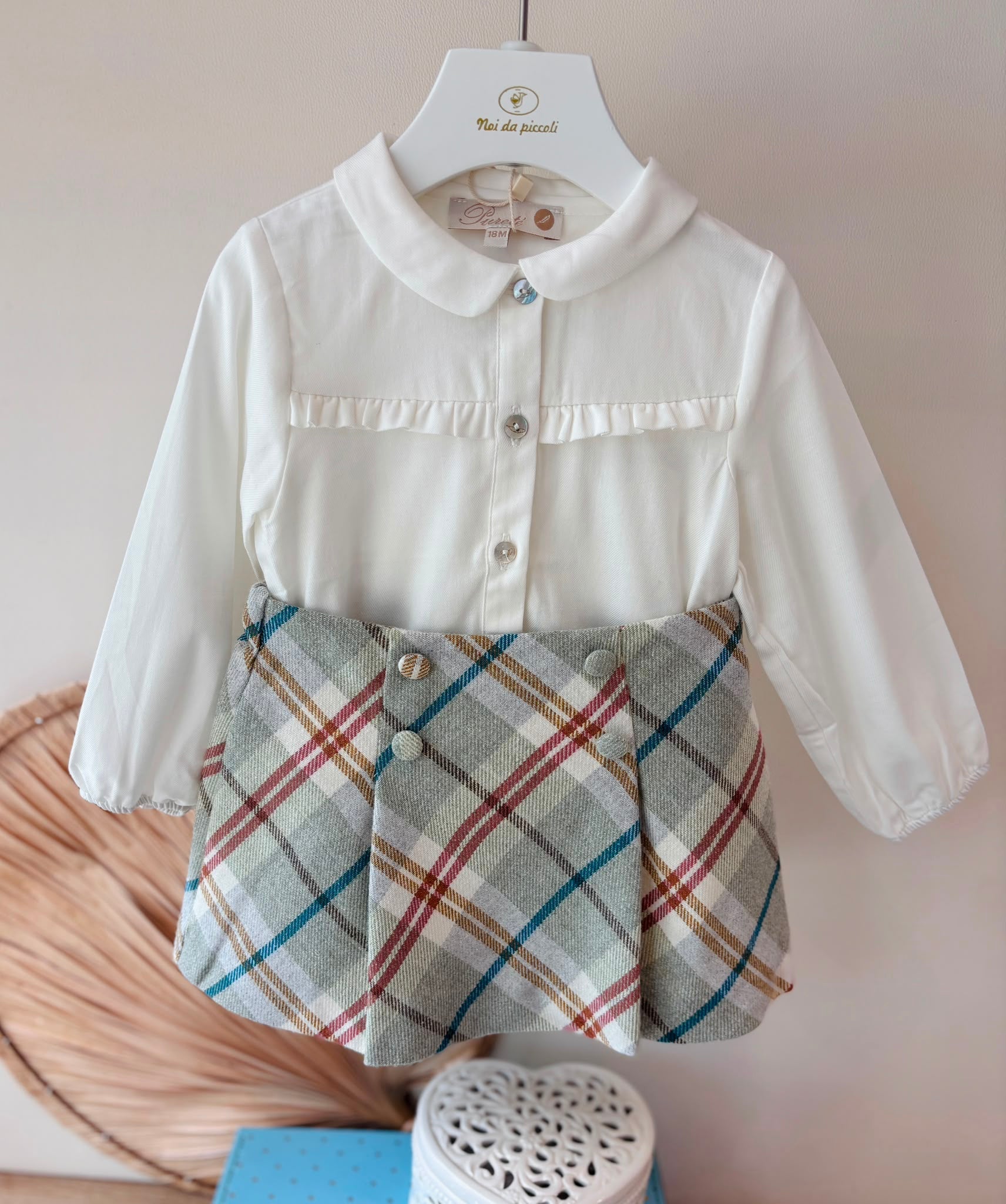 COMPLETO 2PZ COTONE CALDO BEIGE - Noi da piccoli