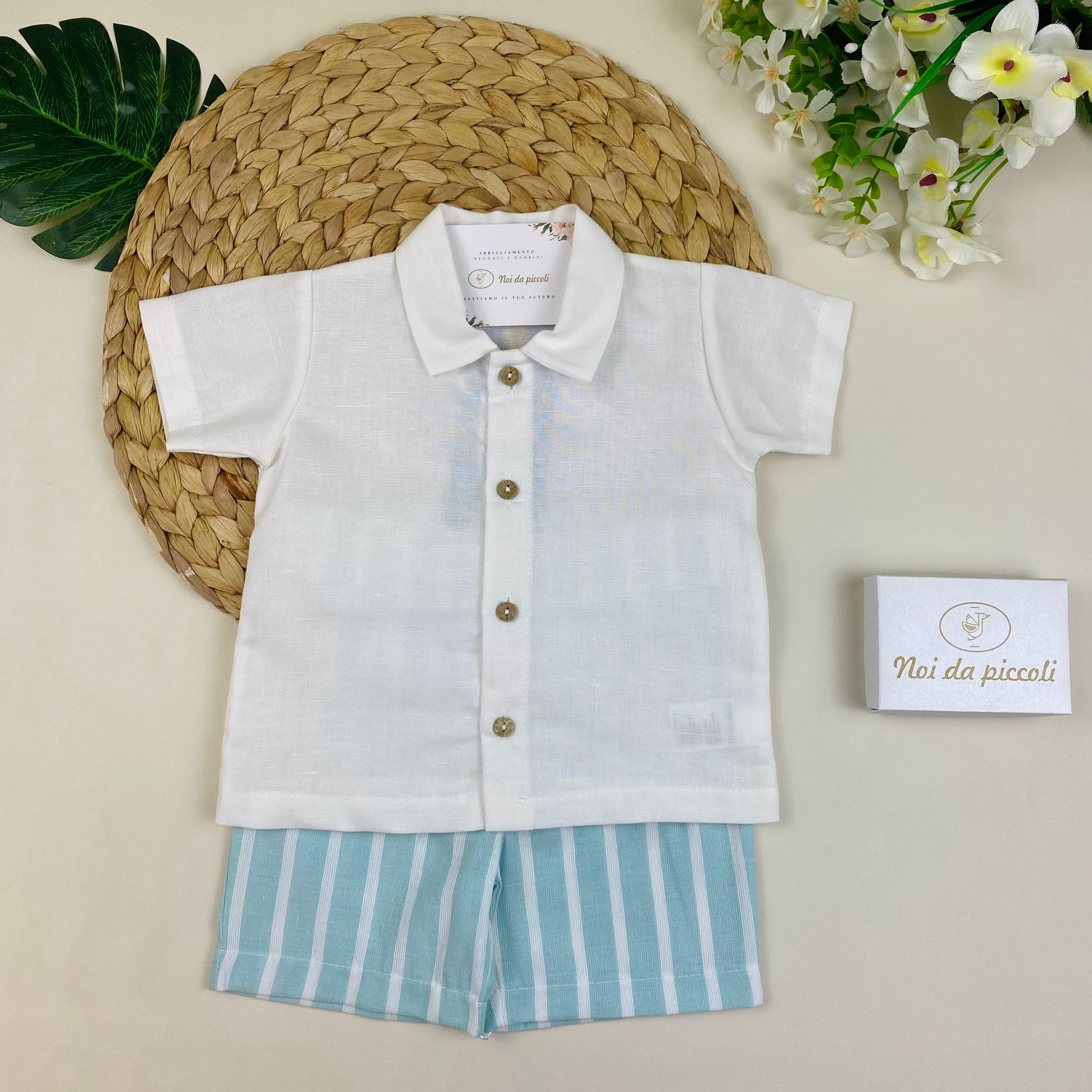 COMPLETO 2PZ Cotone Verde - Noi da piccoli