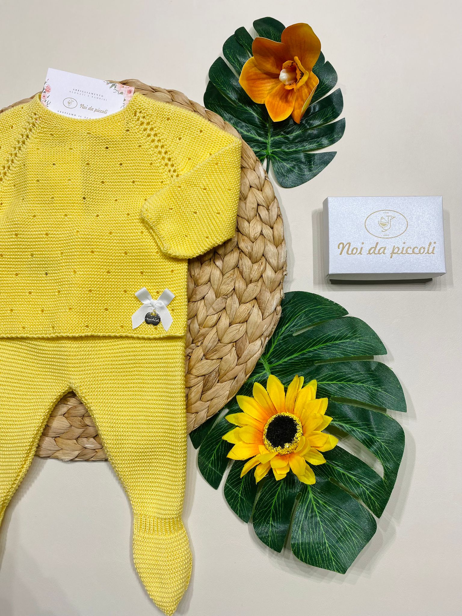 COMPLETO 2PZ Giallo - Noi da piccoli