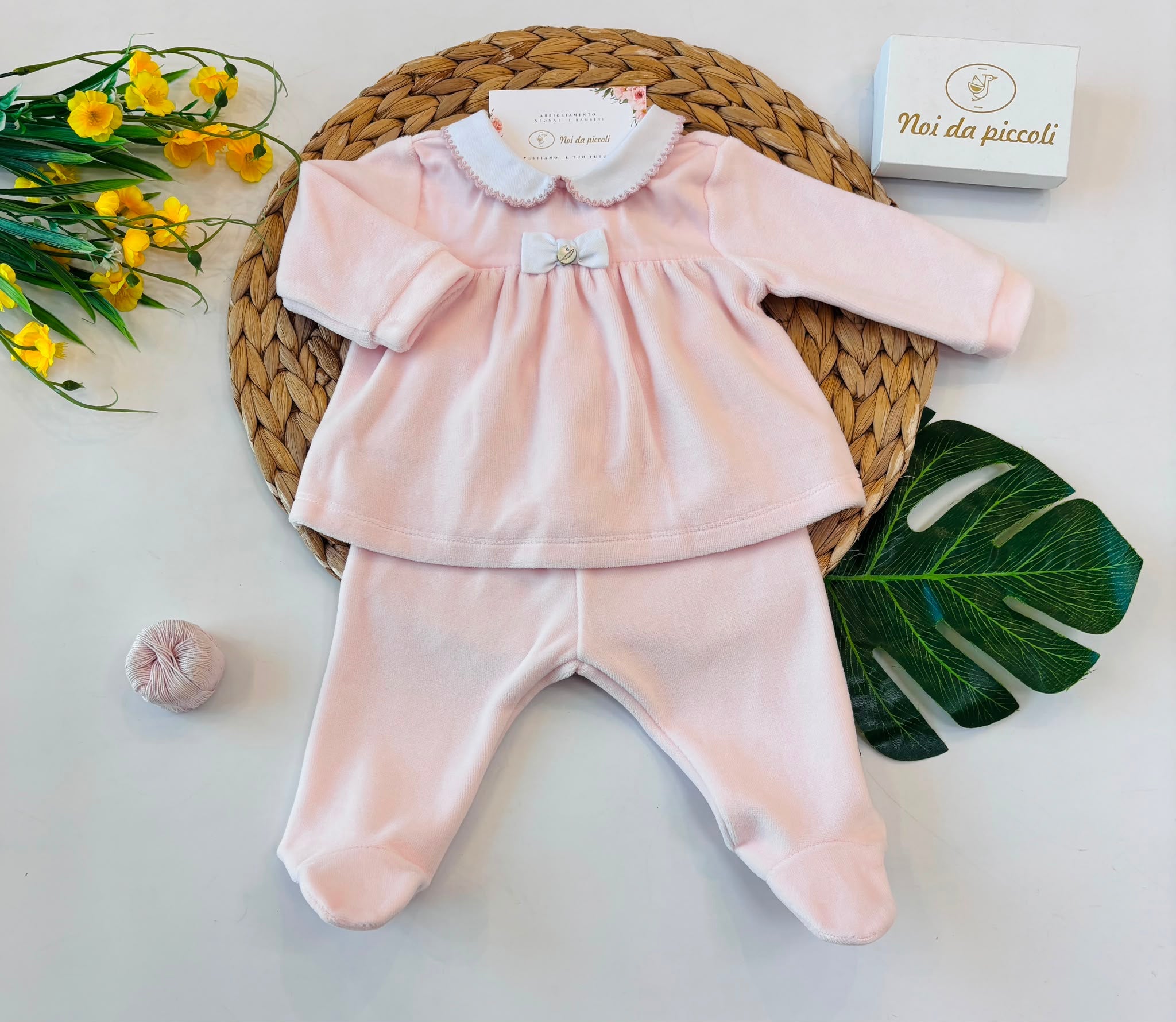 COMPLETO 2PZ IN CINIGLIA ROSA - Noi da piccoli