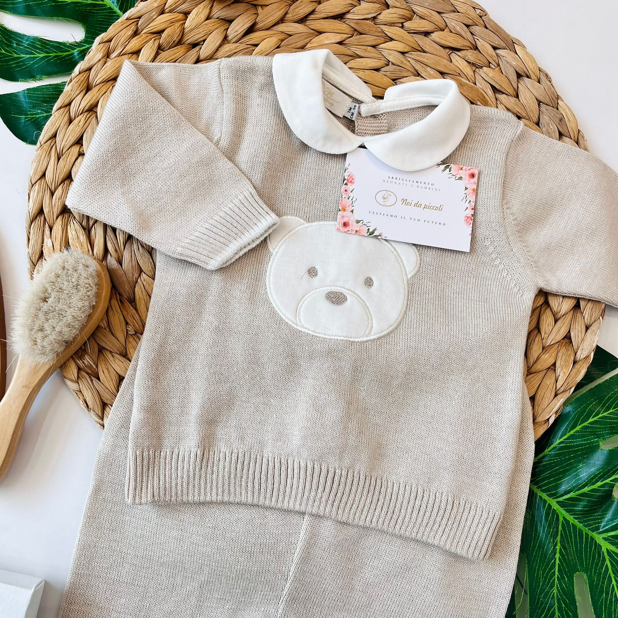 COMPLETO 2PZ IN FILO TORTORA - Noi da piccoli