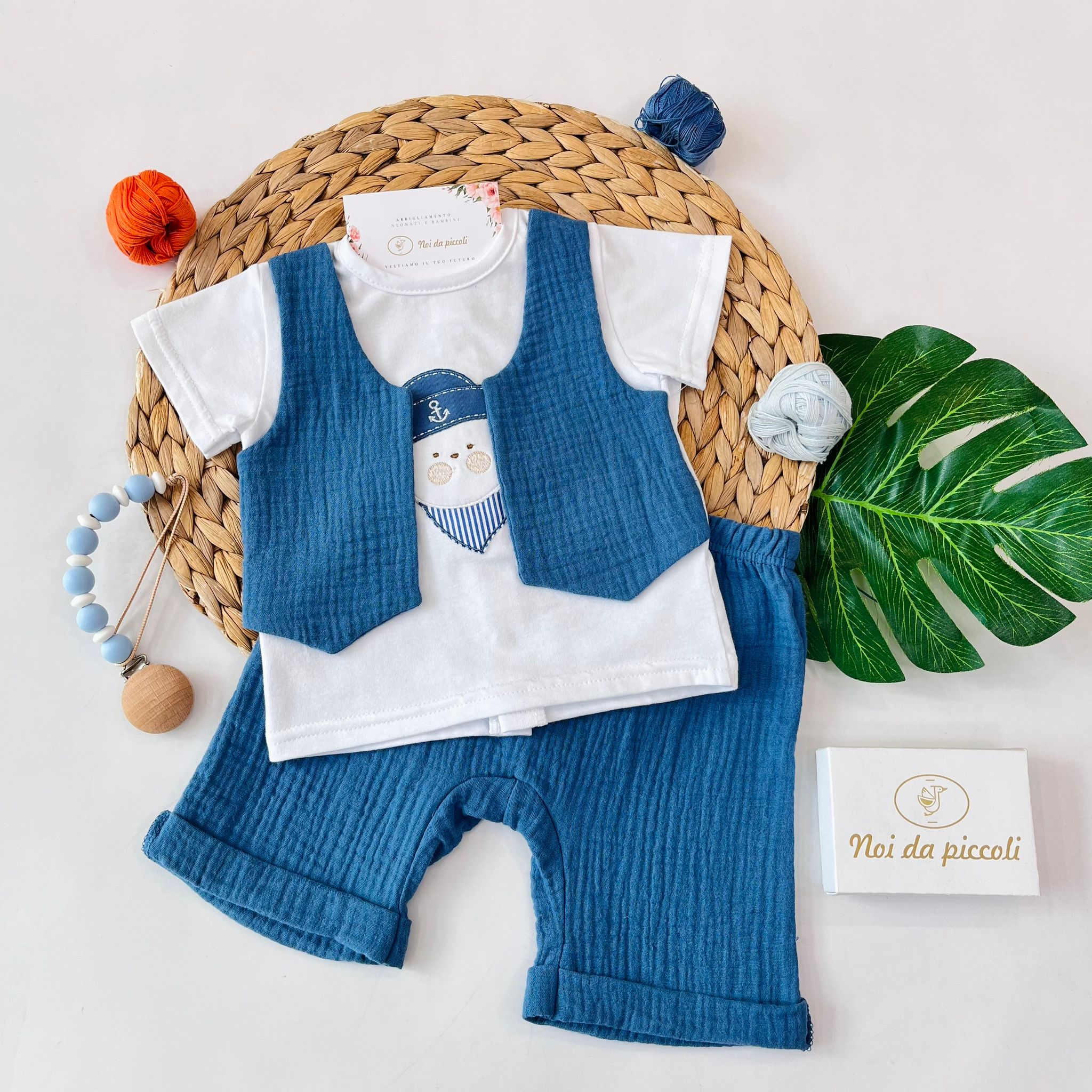 COMPLETO 2PZ MUSSOLA JEANS - Noi da piccoli