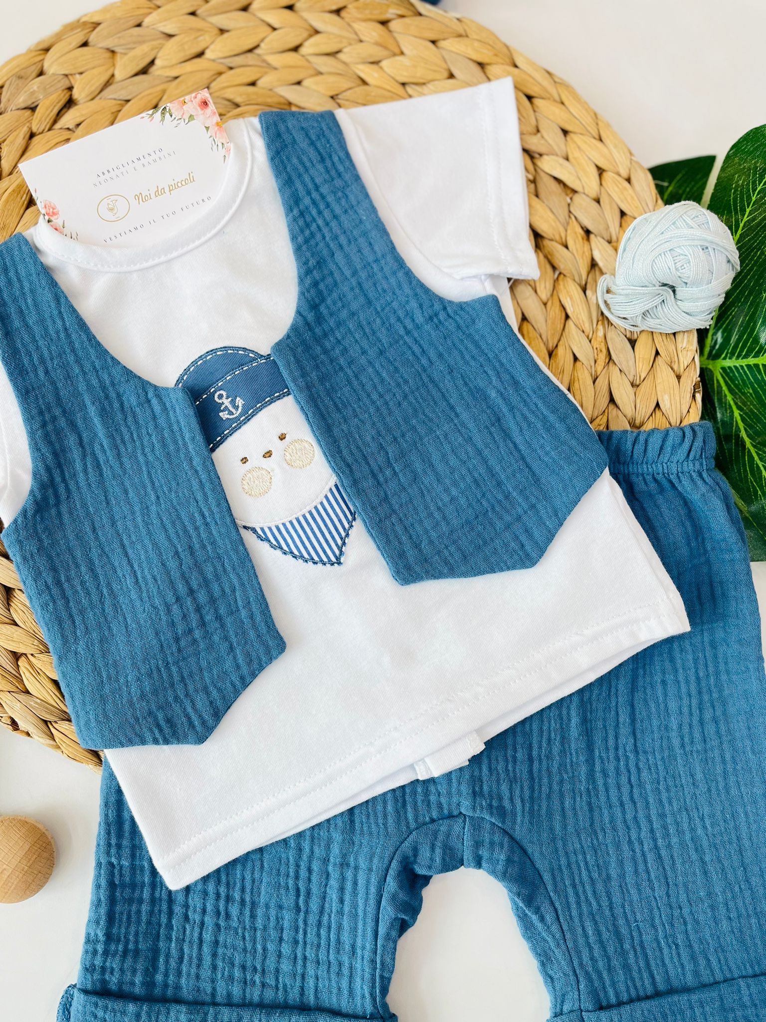 COMPLETO 2PZ MUSSOLA JEANS - Noi da piccoli