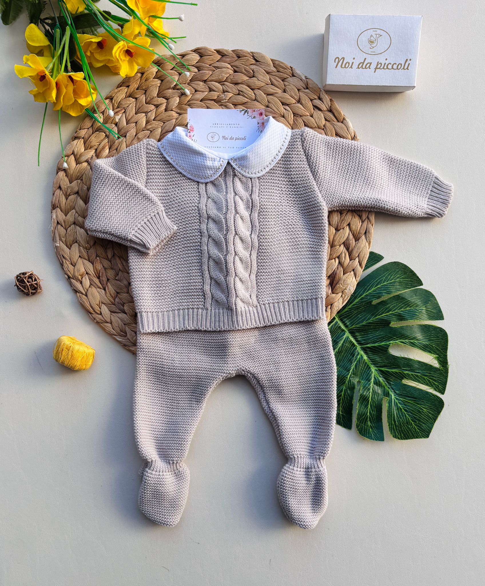 COMPLETO 2PZ TREZAS FIALTO CALDO piedra - Noi da piccoli