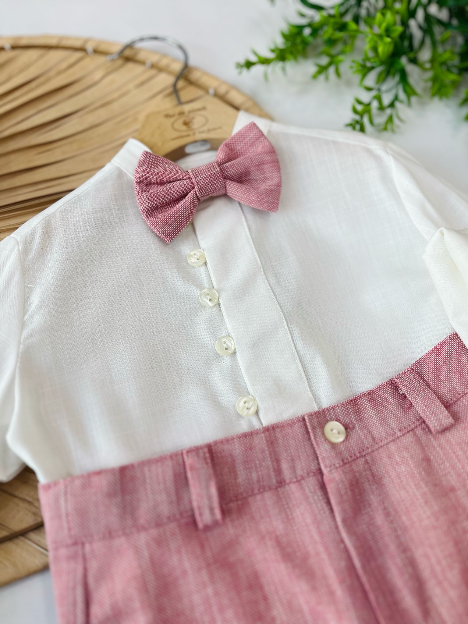 COMPLETO 3 PZ BIANCO E ROSA - Noi da piccoli