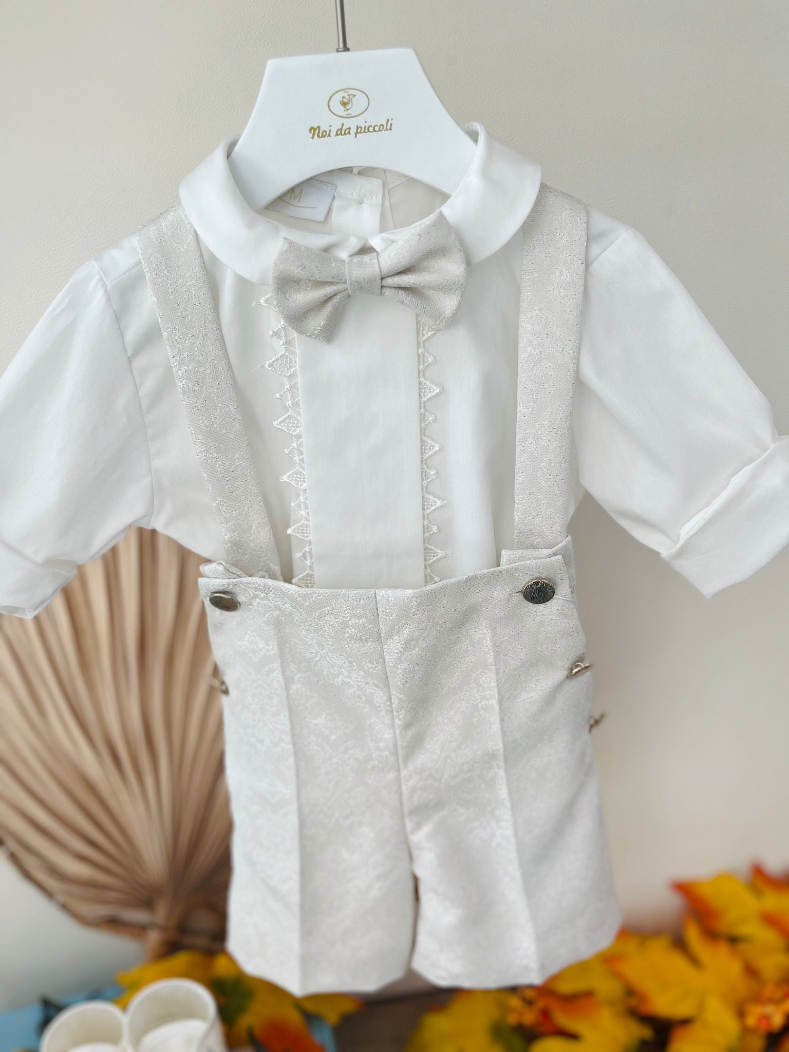 COMPLETO 3 PZ CERIMONIALE BEIGE - Noi da piccoli