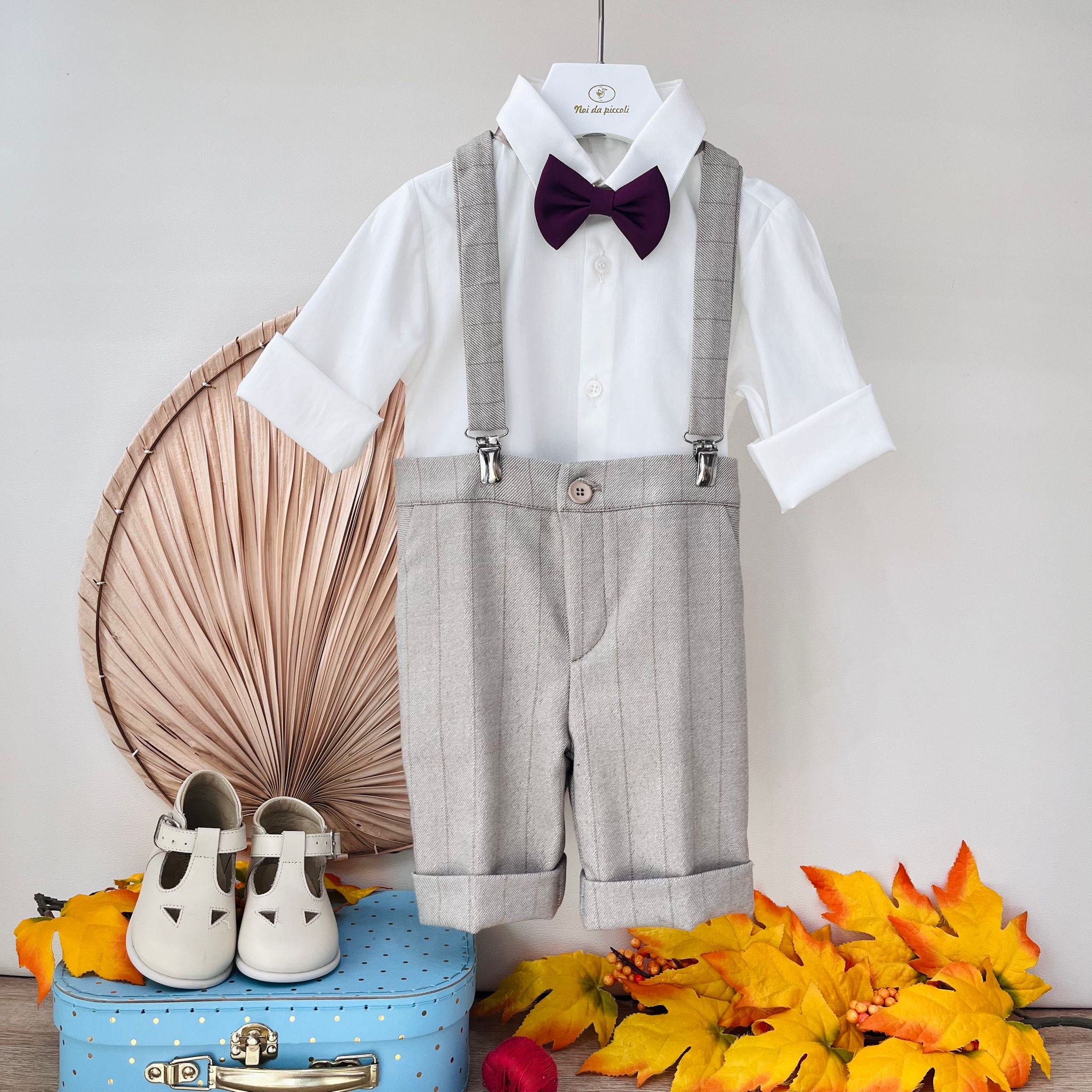 COMPLETO 3 PZ CERIMONIALE BEIGE - Noi da piccoli