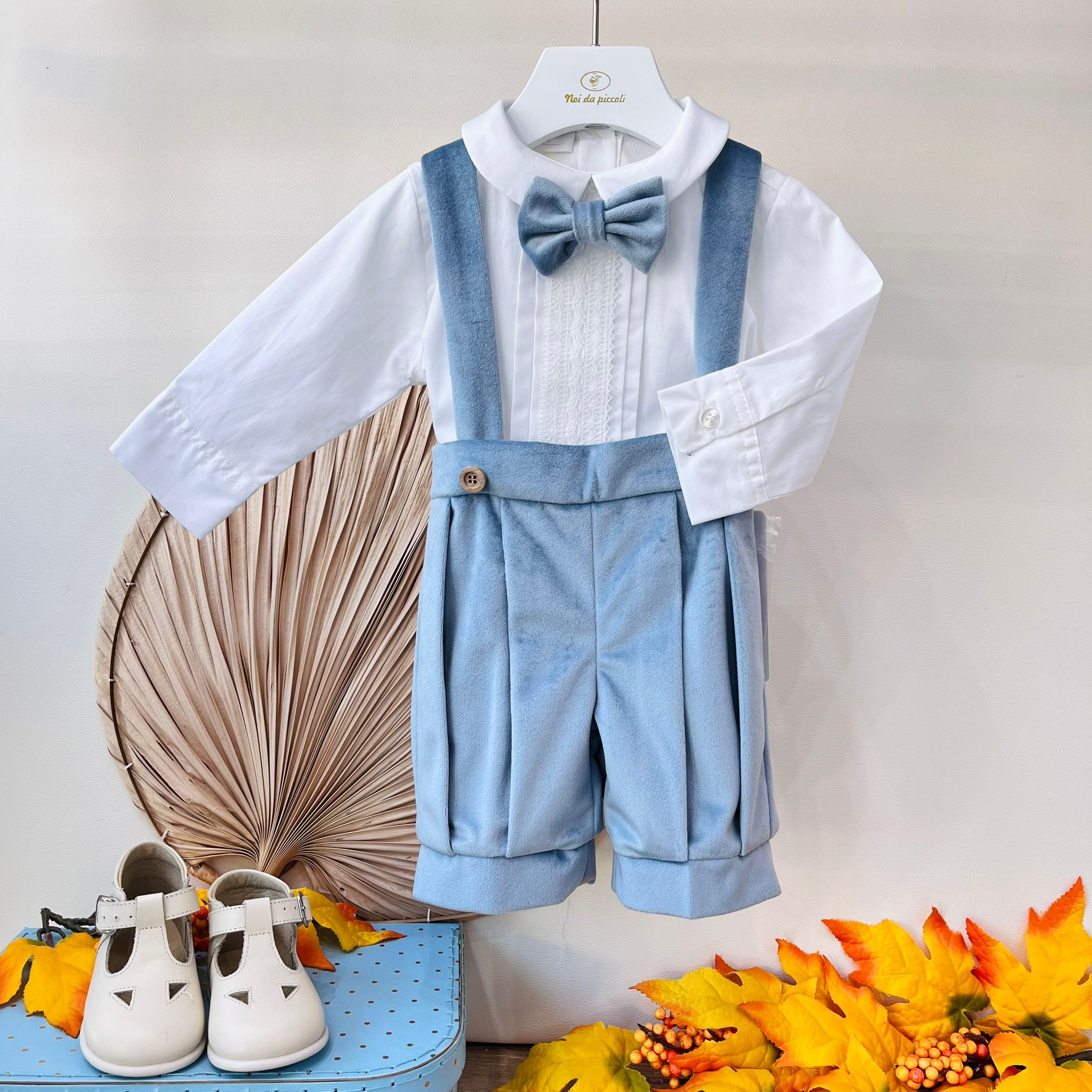 COMPLETO 3 PZ CERIMONIALE Bianco Cielo - Noi da piccoli