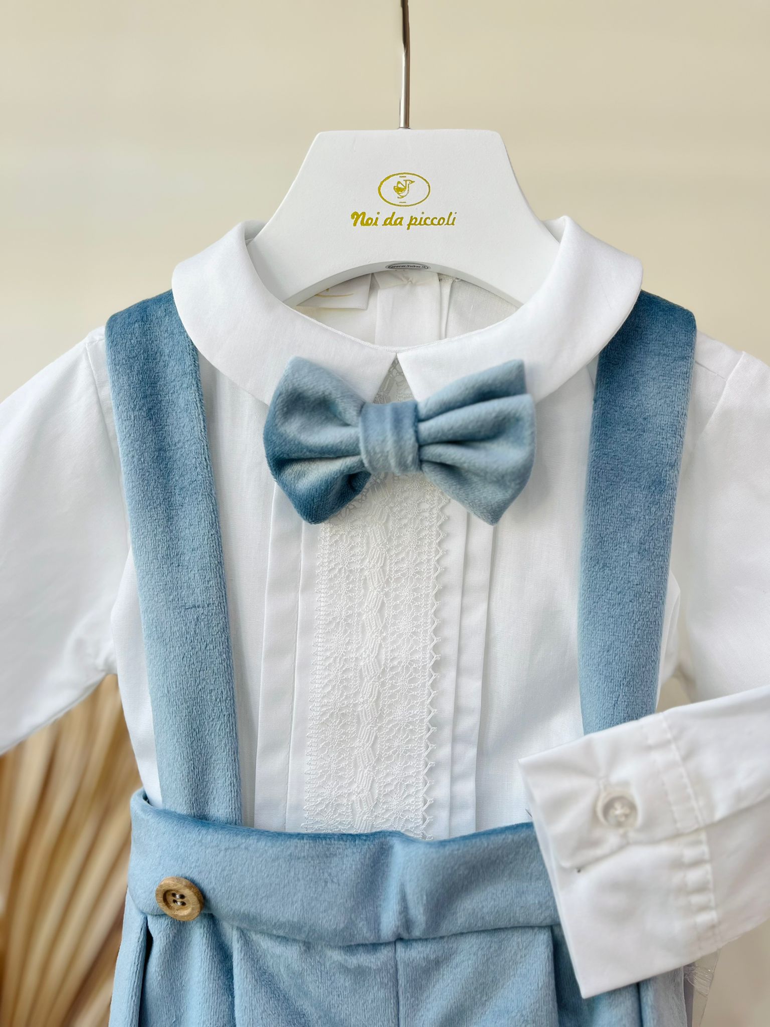 COMPLETO 3 PZ CERIMONIALE Bianco Cielo - Noi da piccoli