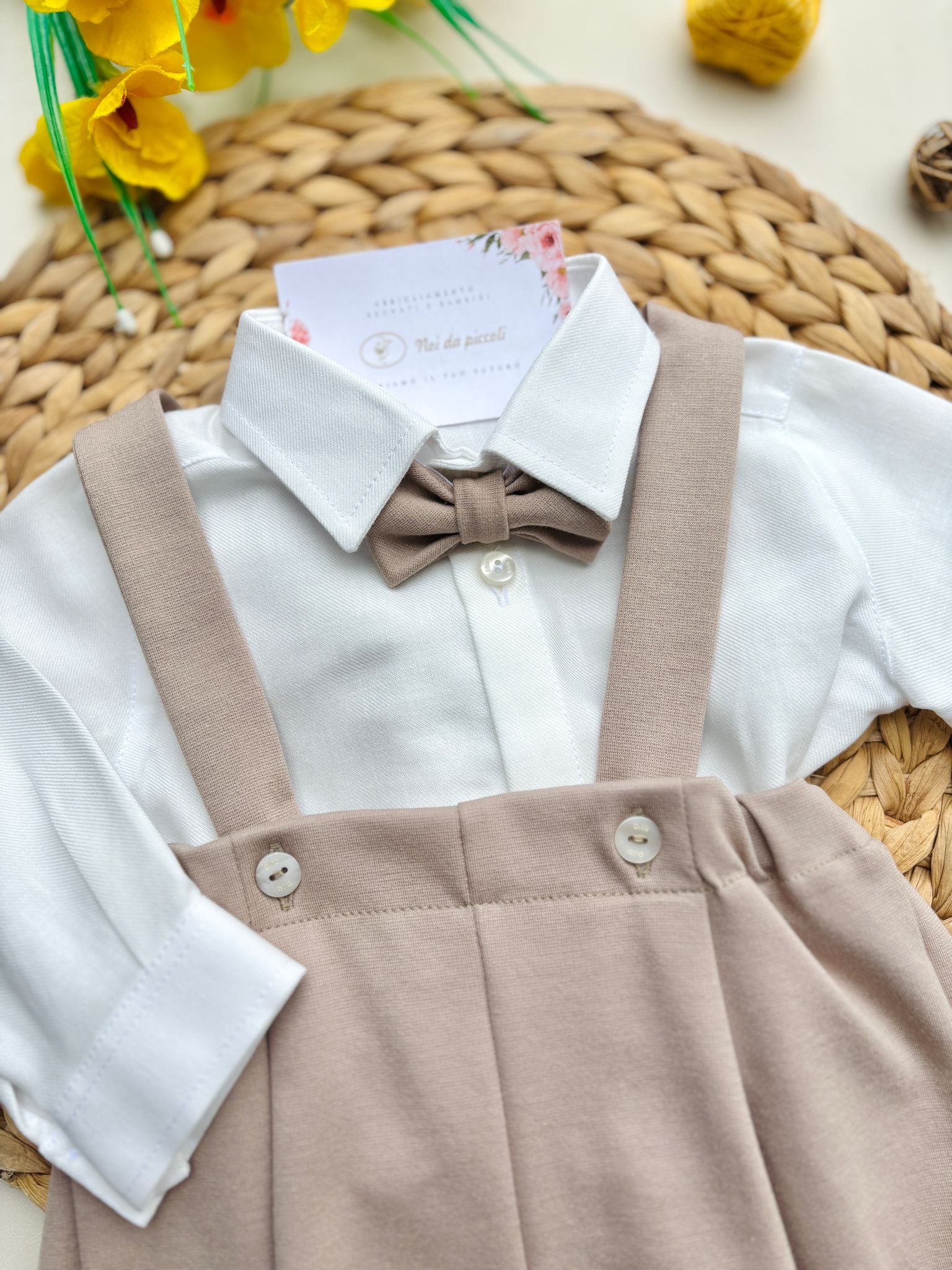 COMPLETO 3 PZ CERIMONIALE BISCOTTO - Noi da piccoli