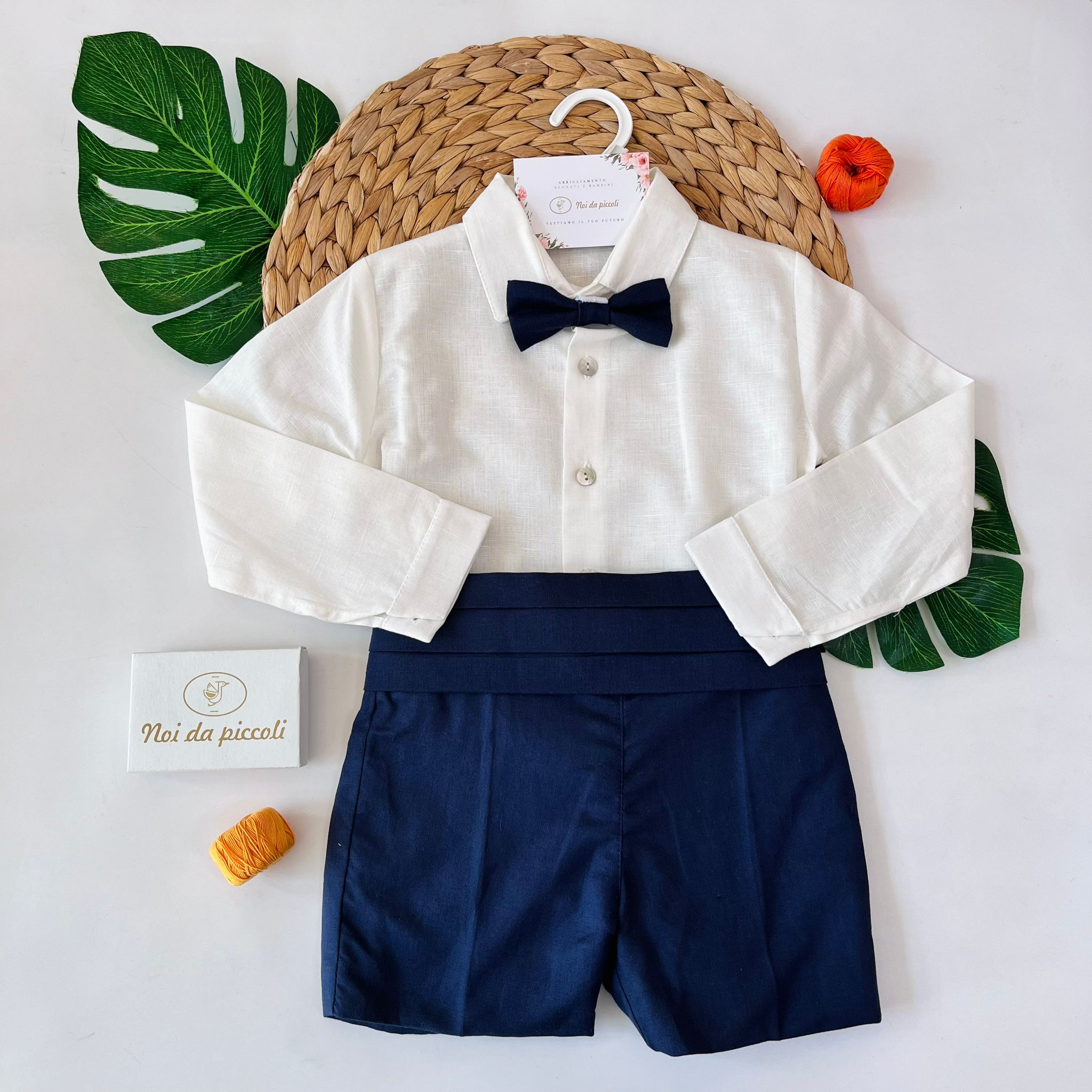 COMPLETO 3 PZ CERIMONIALE BLU - Noi da piccoli