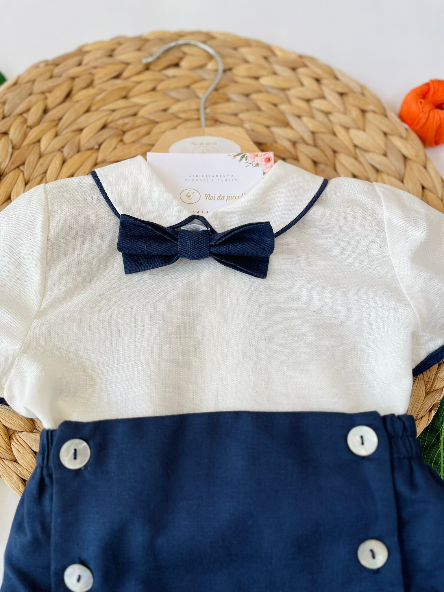 COMPLETO 3 PZ CERIMONIALE CORTO BLU - Noi da piccoli