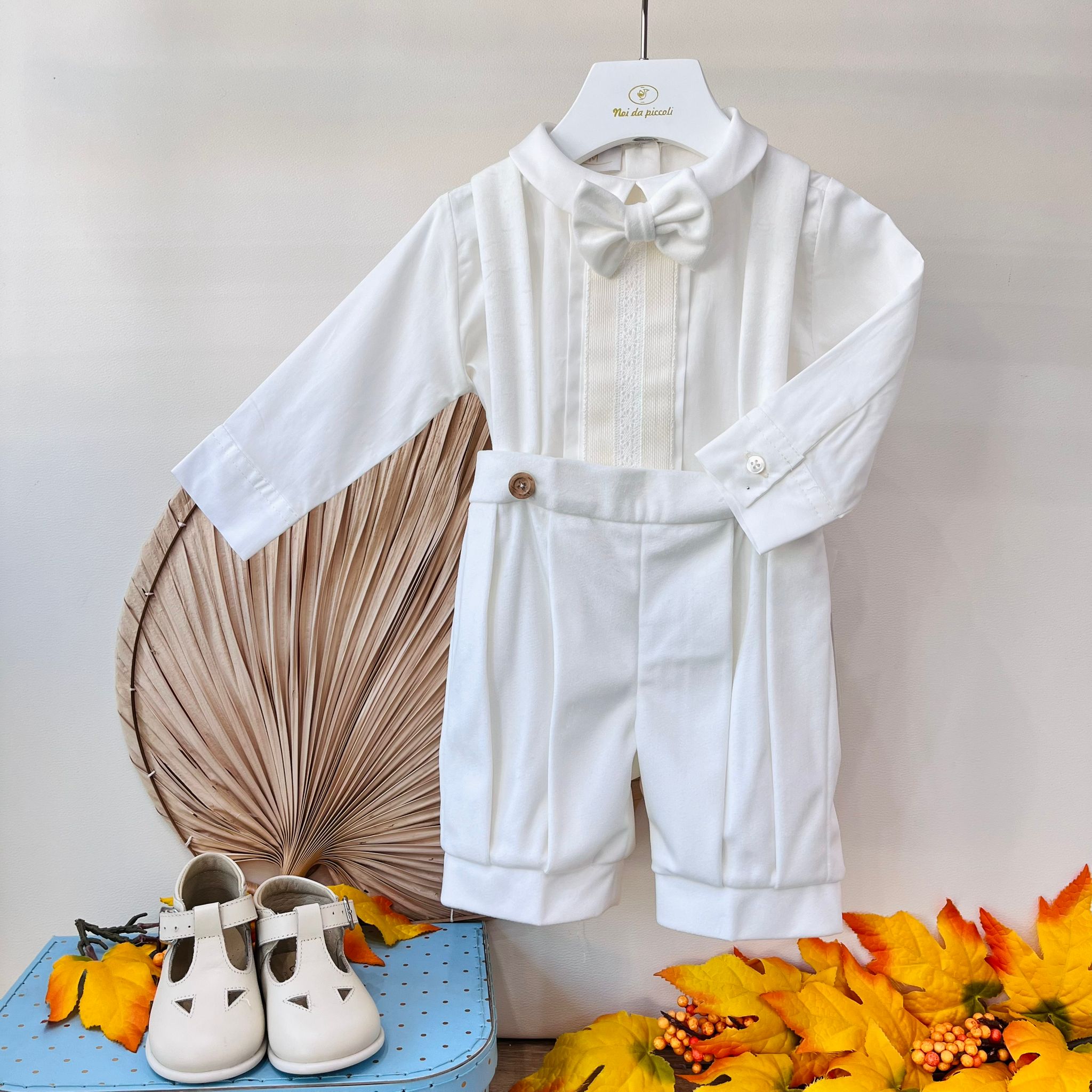 COMPLETO 3 PZ CERIMONIALE PANNA - Noi da piccoli