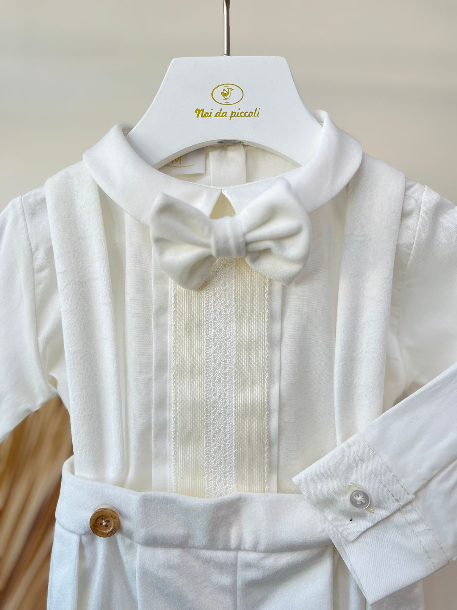 COMPLETO 3 PZ CERIMONIALE PANNA - Noi da piccoli