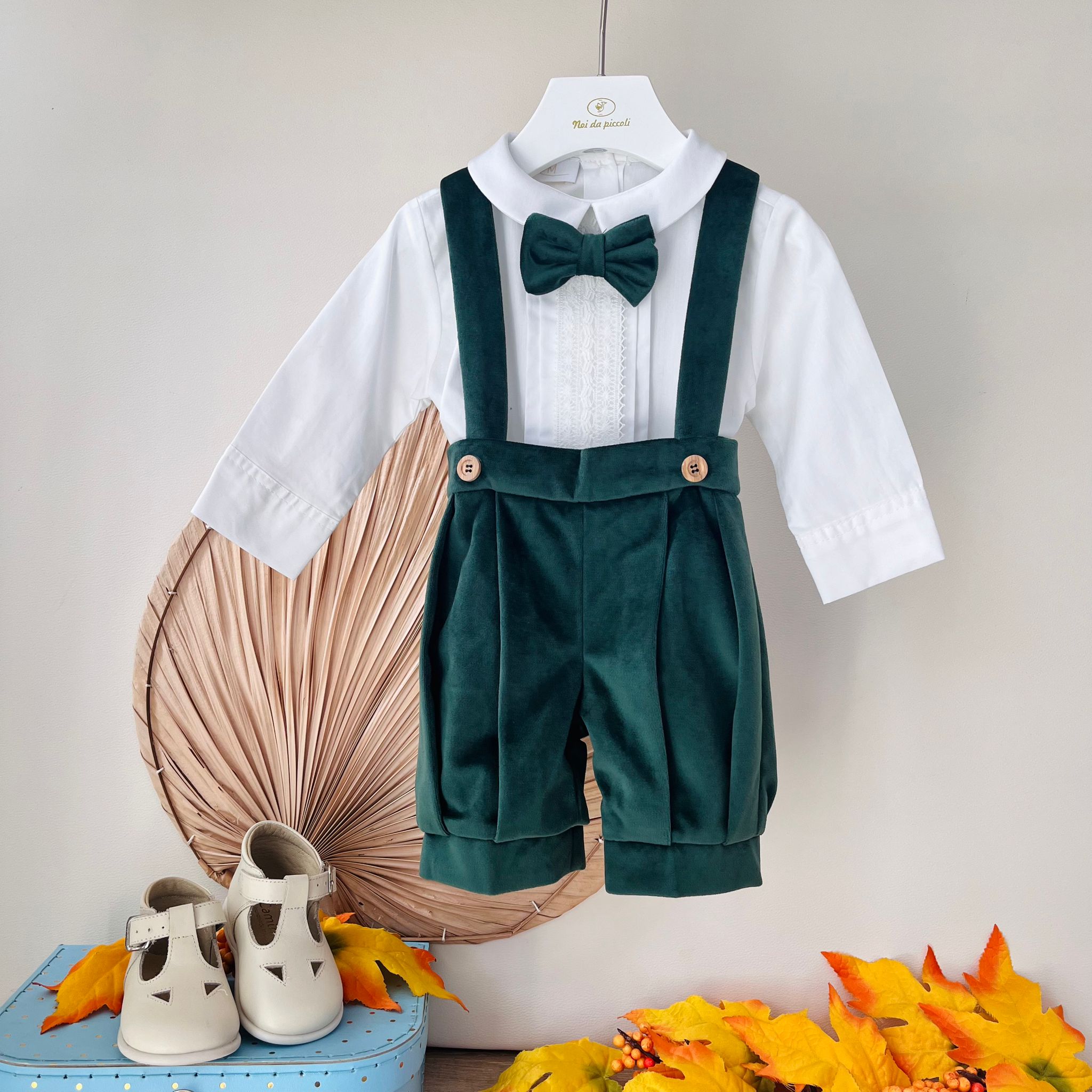 COMPLETO 3 PZ CERIMONIALE VERDE - Noi da piccoli