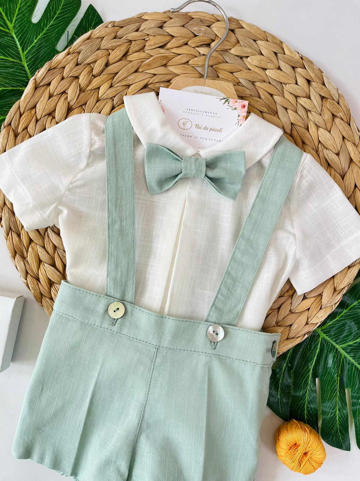 COMPLETO 3 PZ CERIMONIALE VERDE - Noi da piccoli