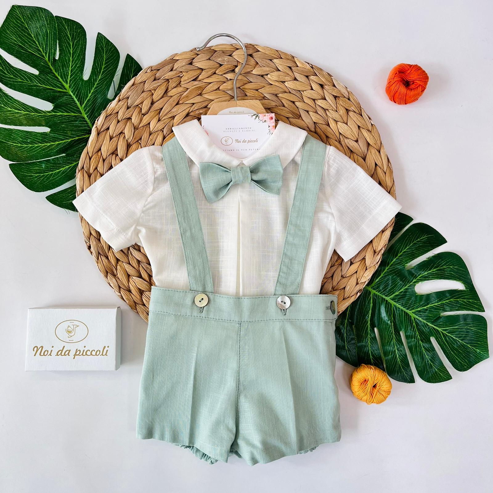 COMPLETO 3 PZ CERIMONIALE VERDE - Noi da piccoli