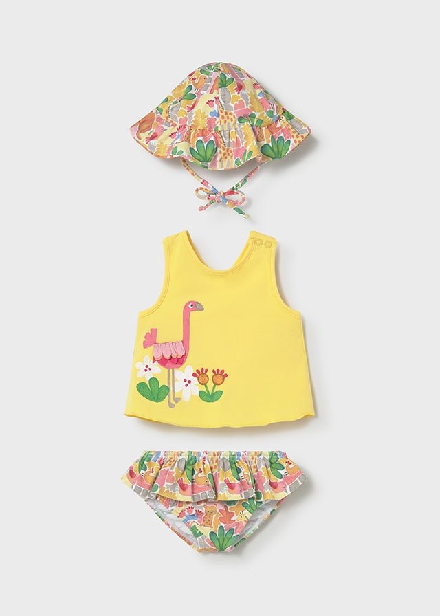 COMPLETO 3 PZ CON ANIMALINI GIALLO - Noi da piccoli