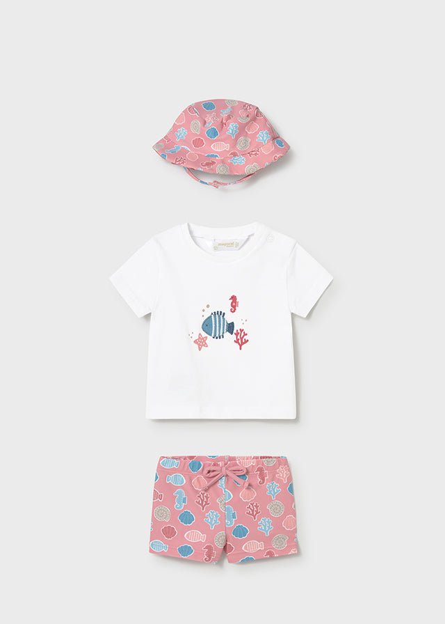 COMPLETO 3 PZ CON DISEGNINI ROSA - Noi da piccoli