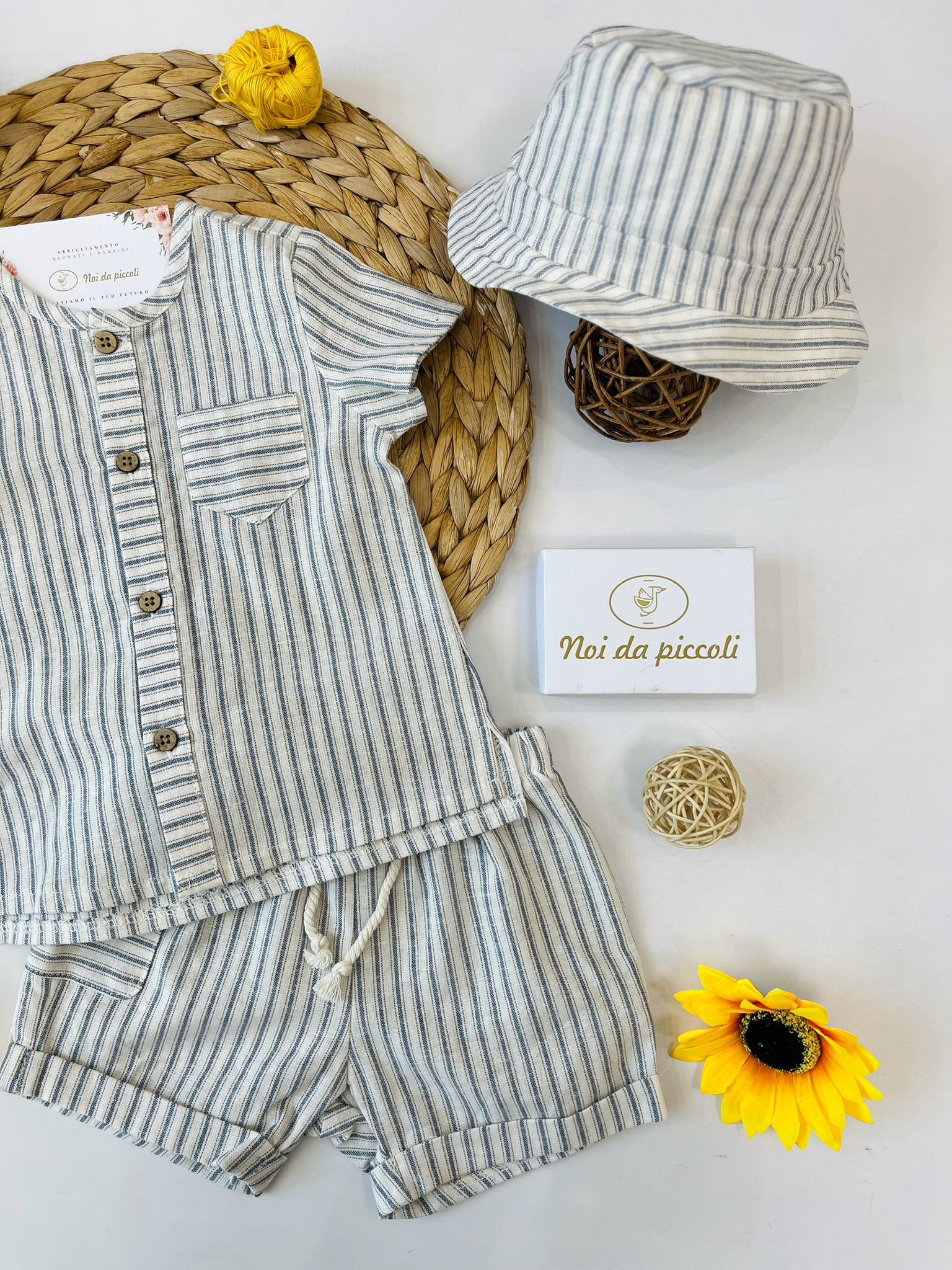 completo 3 pz Cotone Beige - Noi da piccoli