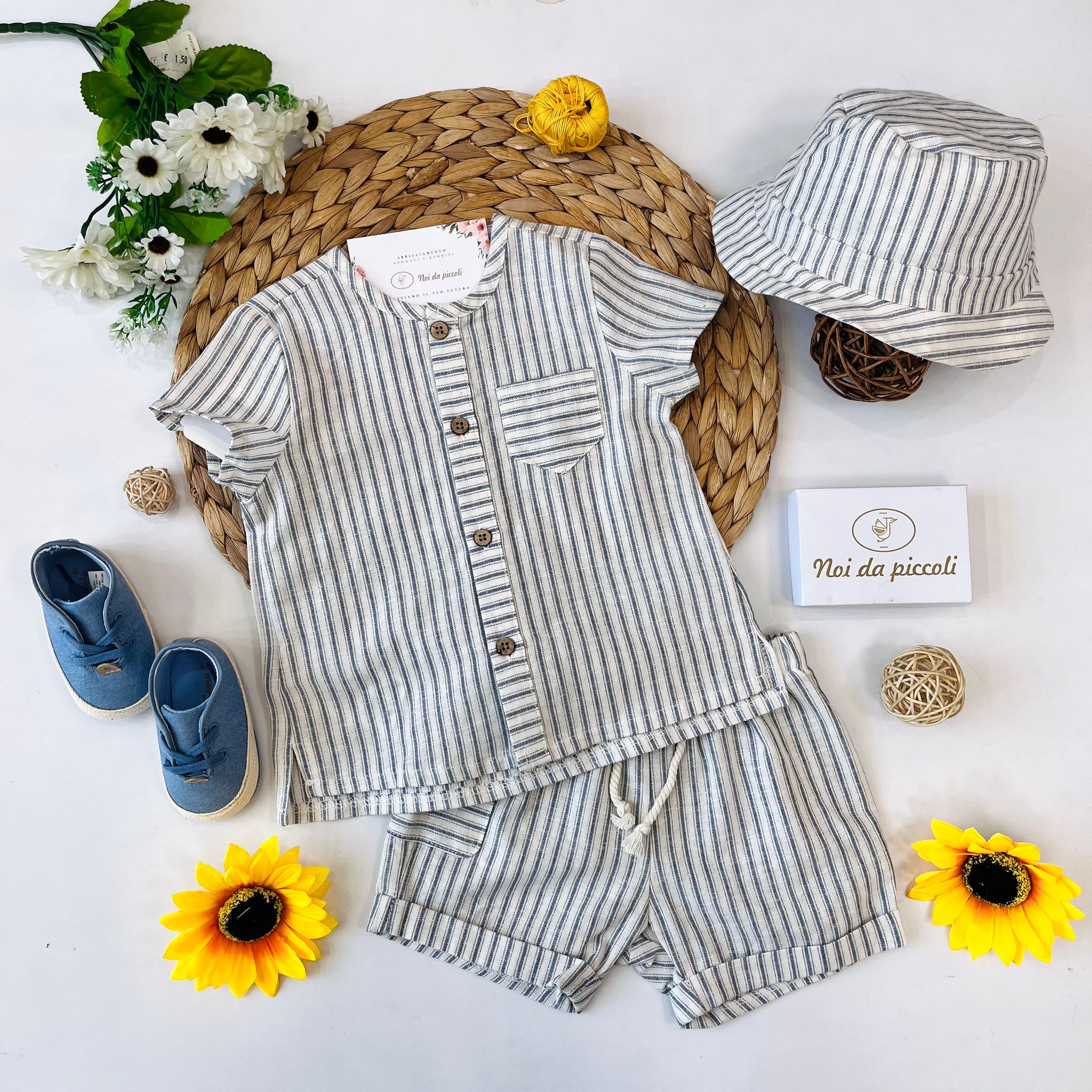 completo 3 pz Cotone Beige - Noi da piccoli