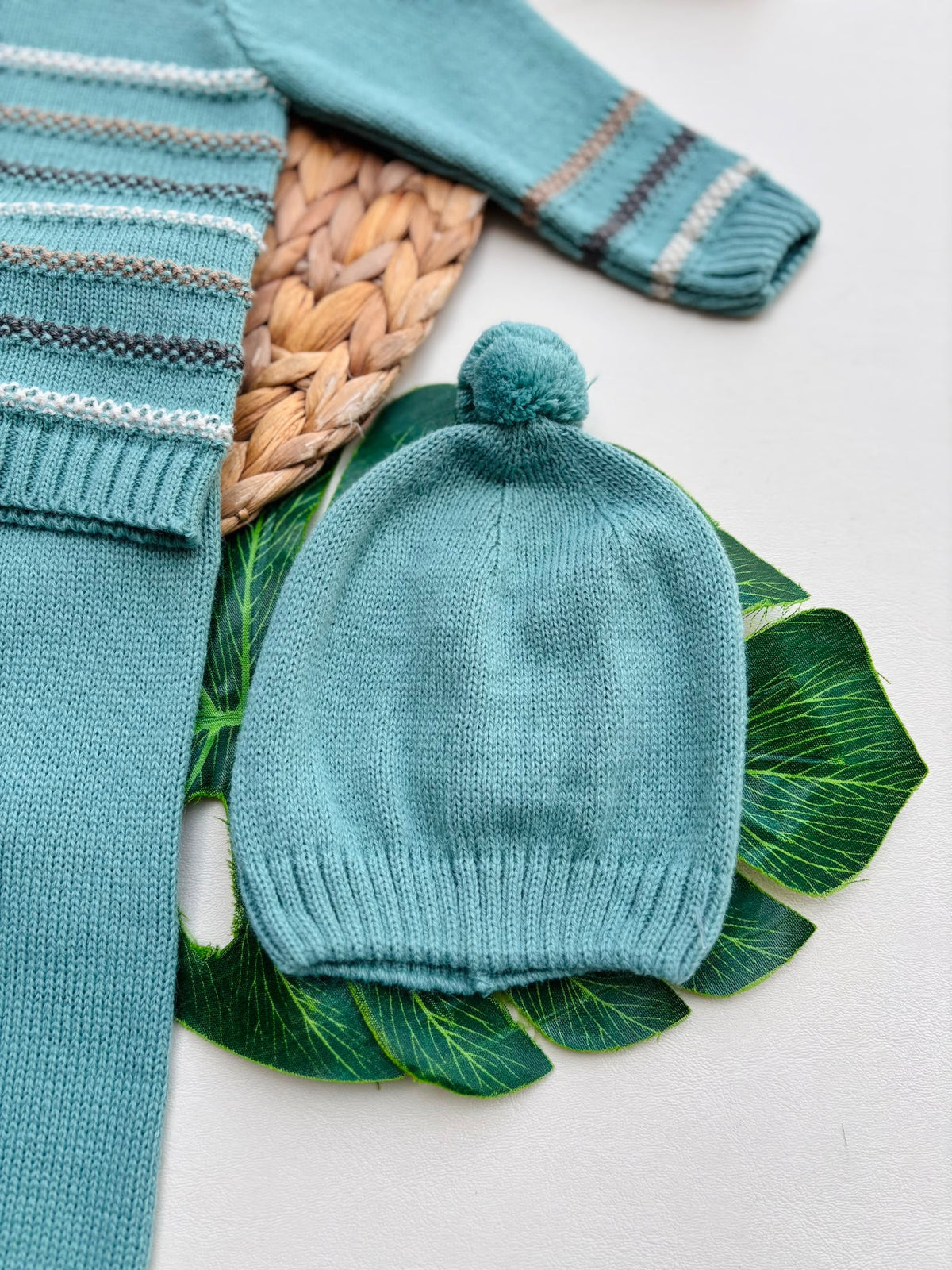completo 3 pz FILATO CALDO VERDE - Noi da piccoli