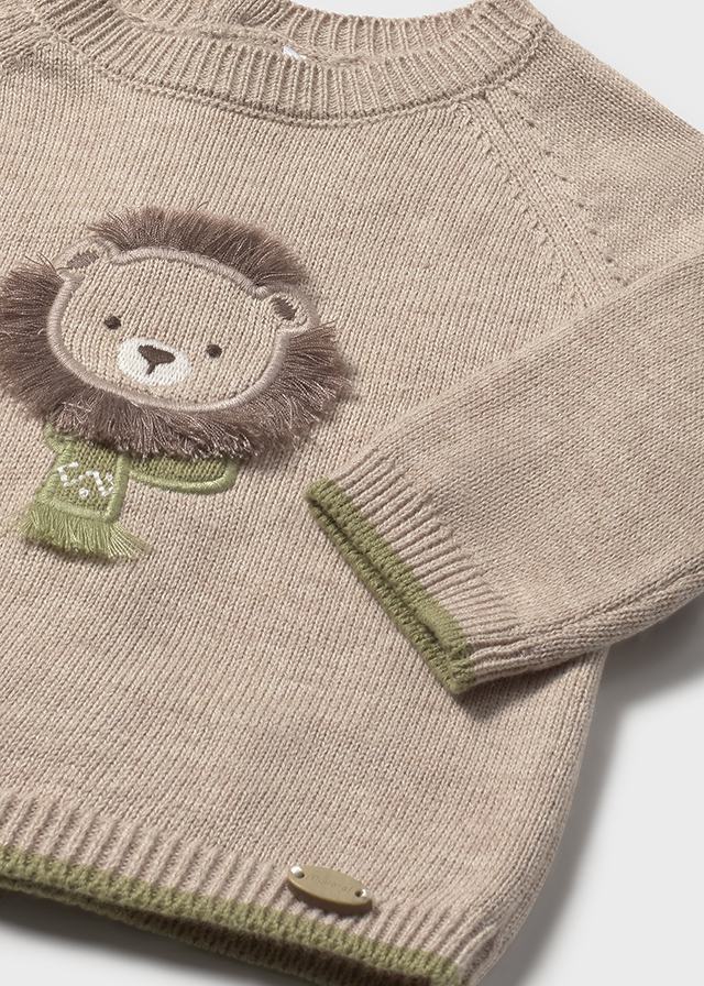 COMPLETO 3 PZ IM FILATO CALDO BEIGE VERDE - Noi da piccoli