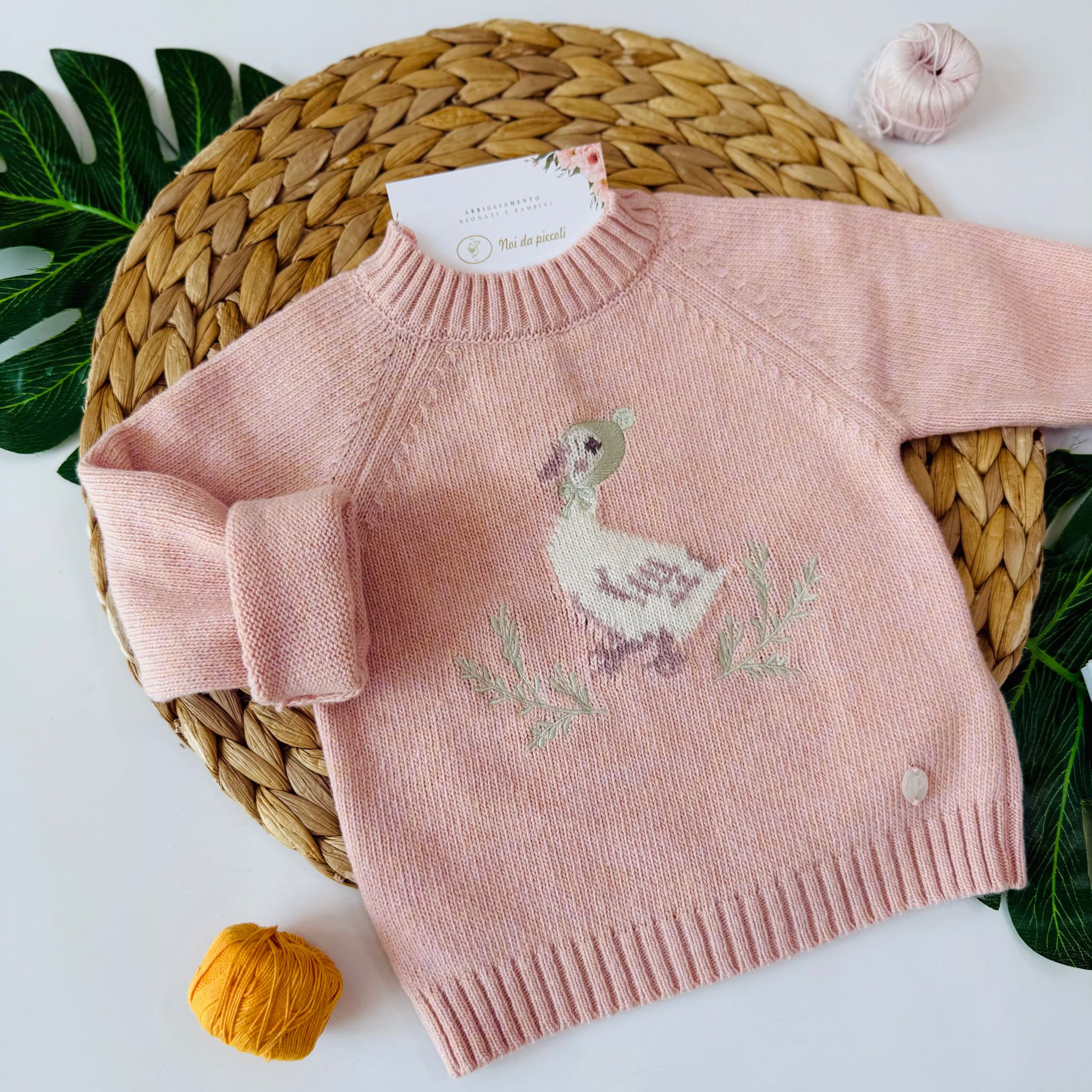 COMPLETO 3 PZ IN CALDO COTONE E FILATO CALDO PINK - Noi da piccoli
