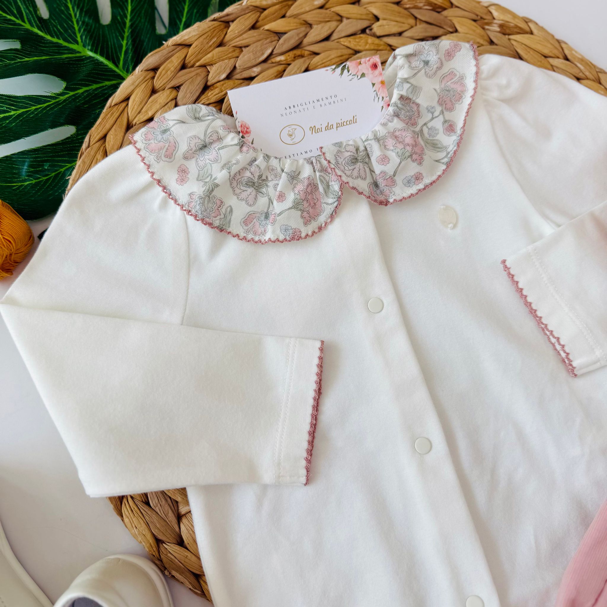 COMPLETO 3 PZ IN CALDO COTONE E FILATO CALDO PINK - Noi da piccoli