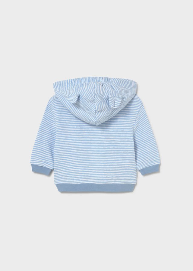 COMPLETO 3 PZ IN COTONE A RIGHE Bianco Cielo - Noi da piccoli