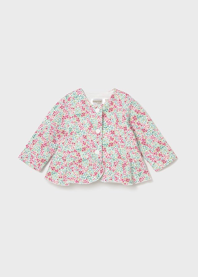 COMPLETO 3 PZ IN COTONE CON MONGOLFIERA E FIORELLINI VERDE ACQUA - Noi da piccoli