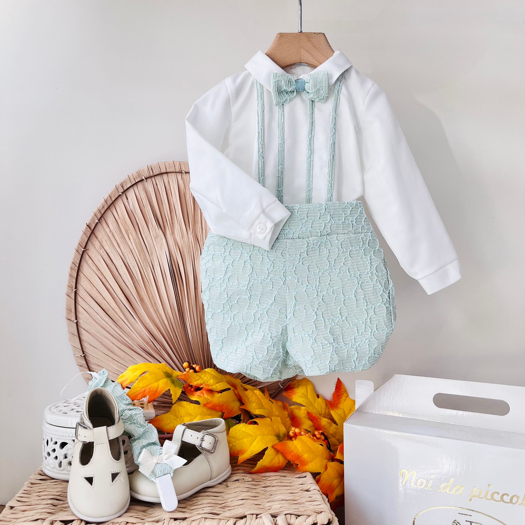 COMPLETO 3PZ ARTURO VERDE SCURO DORATO - Noi da piccoli