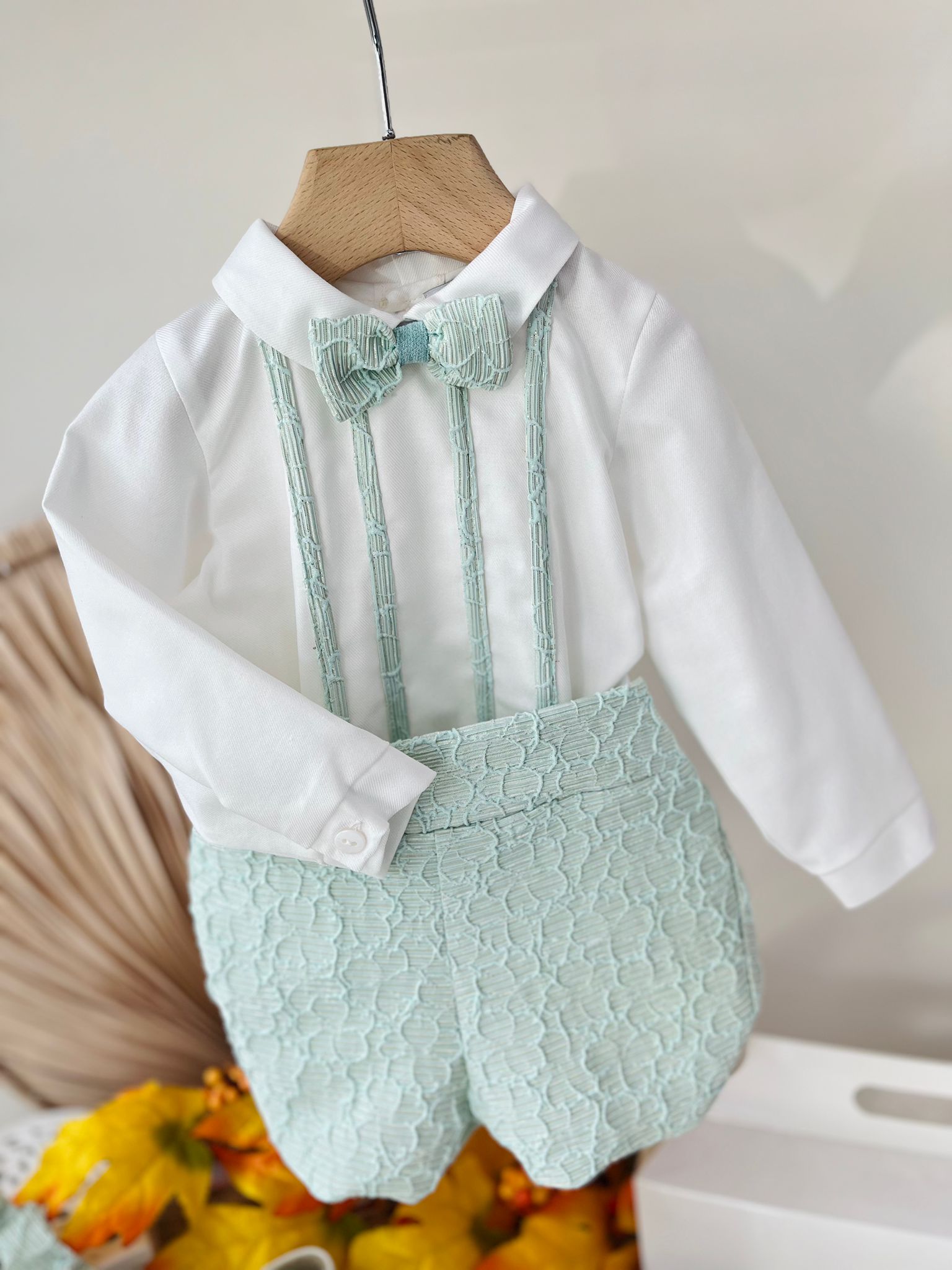 COMPLETO 3PZ ARTURO VERDE SCURO DORATO - Noi da piccoli