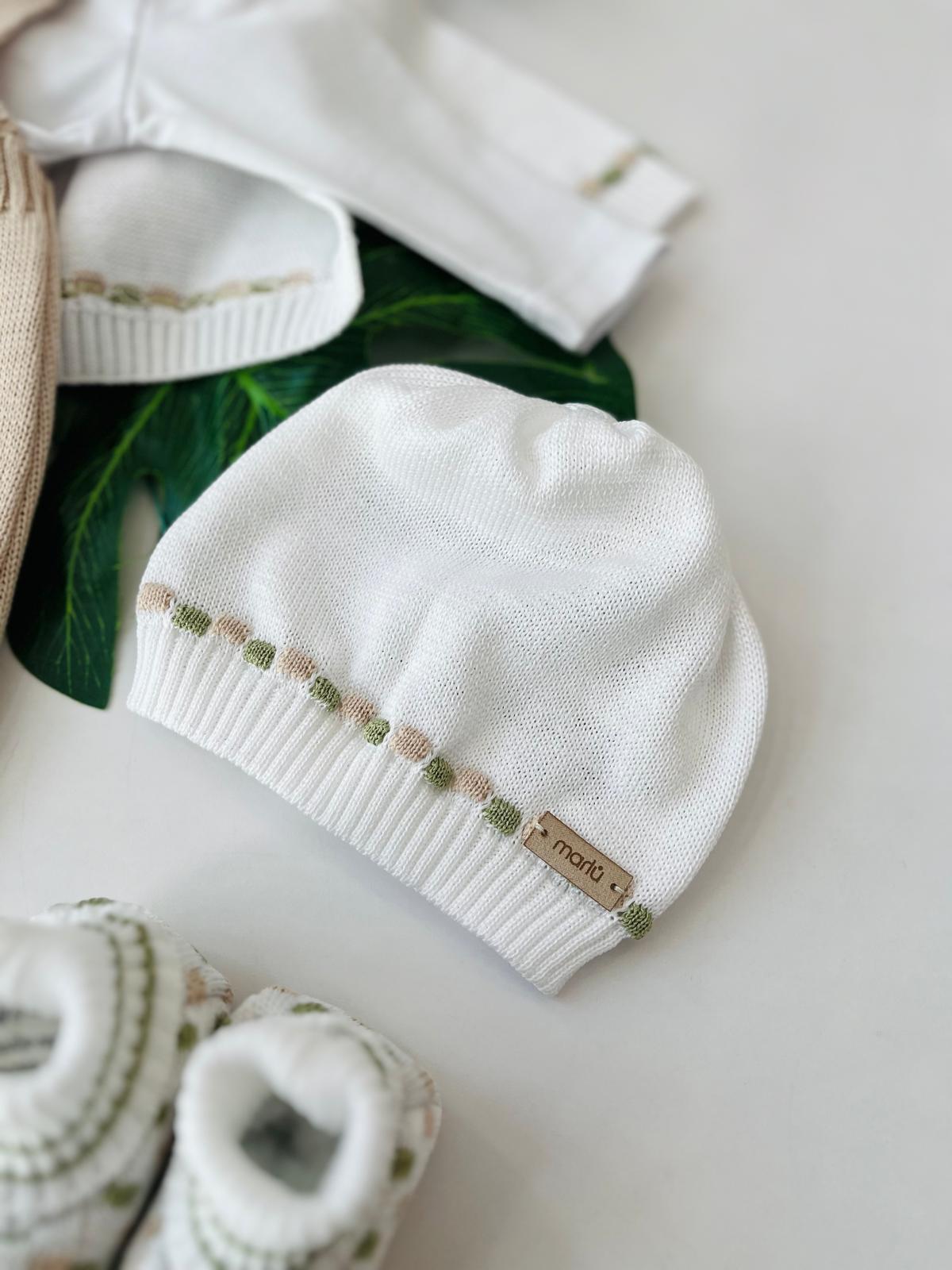 COMPLETO 3PZ CON PARURE POIS 100% FILO DI COTONE OLIVA SABBIA - Noi da piccoli