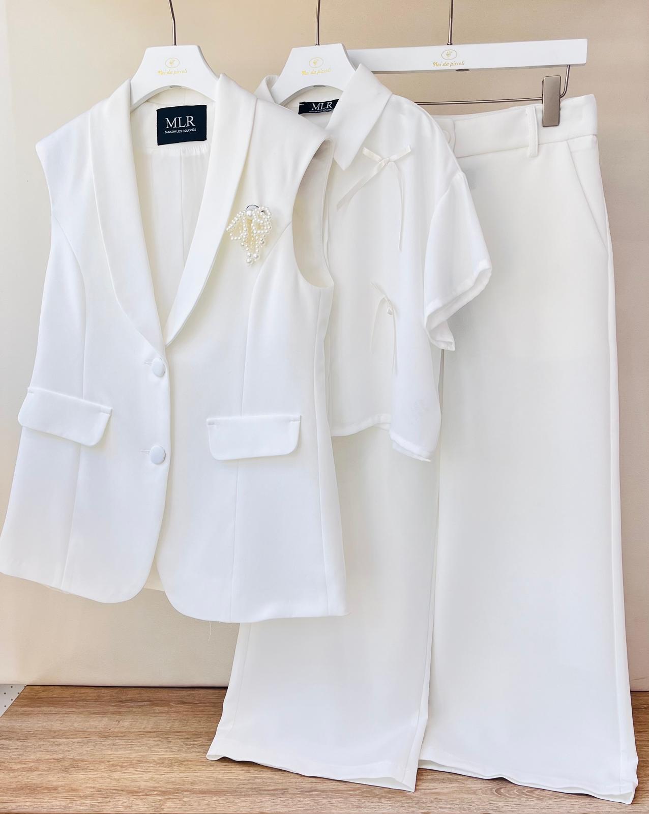 COMPLETO 3PZ ELEGANTE BIANCO YOUNG GIRL - Noi da piccoli