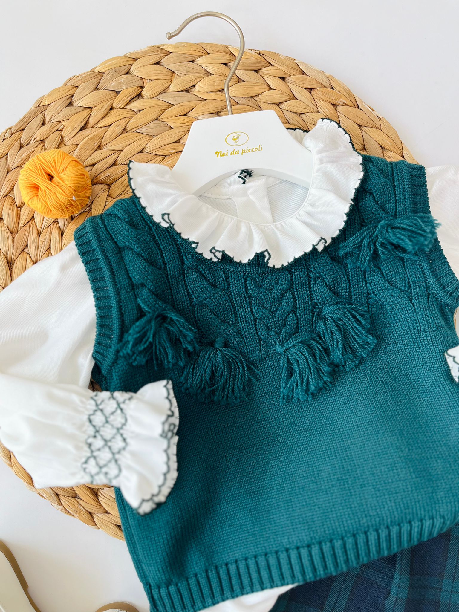 COMPLETO 3PZ VERDE E TARTAN - Noi da piccoli