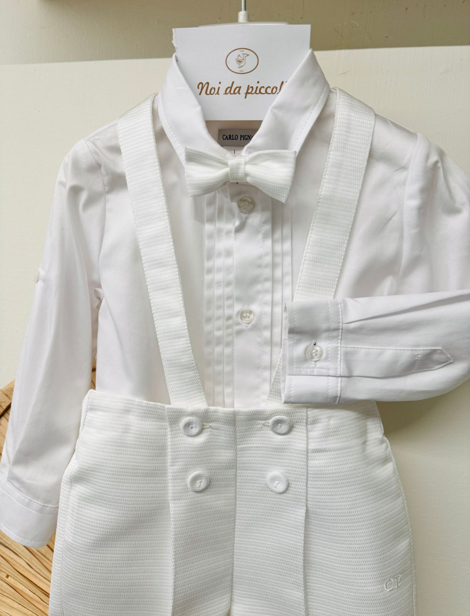 COMPLETO 4 PZ CERIMONIALE BIANCO - Noi da piccoli